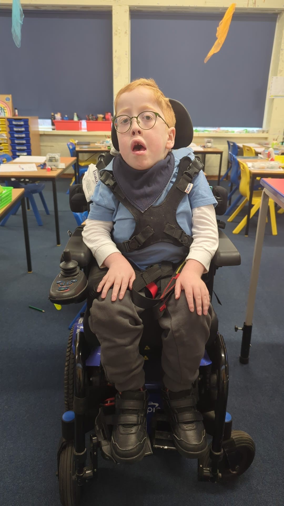 Ezra Thorman, now nine, started treatment with nusinersen when he was five-months old through an NHS access programme