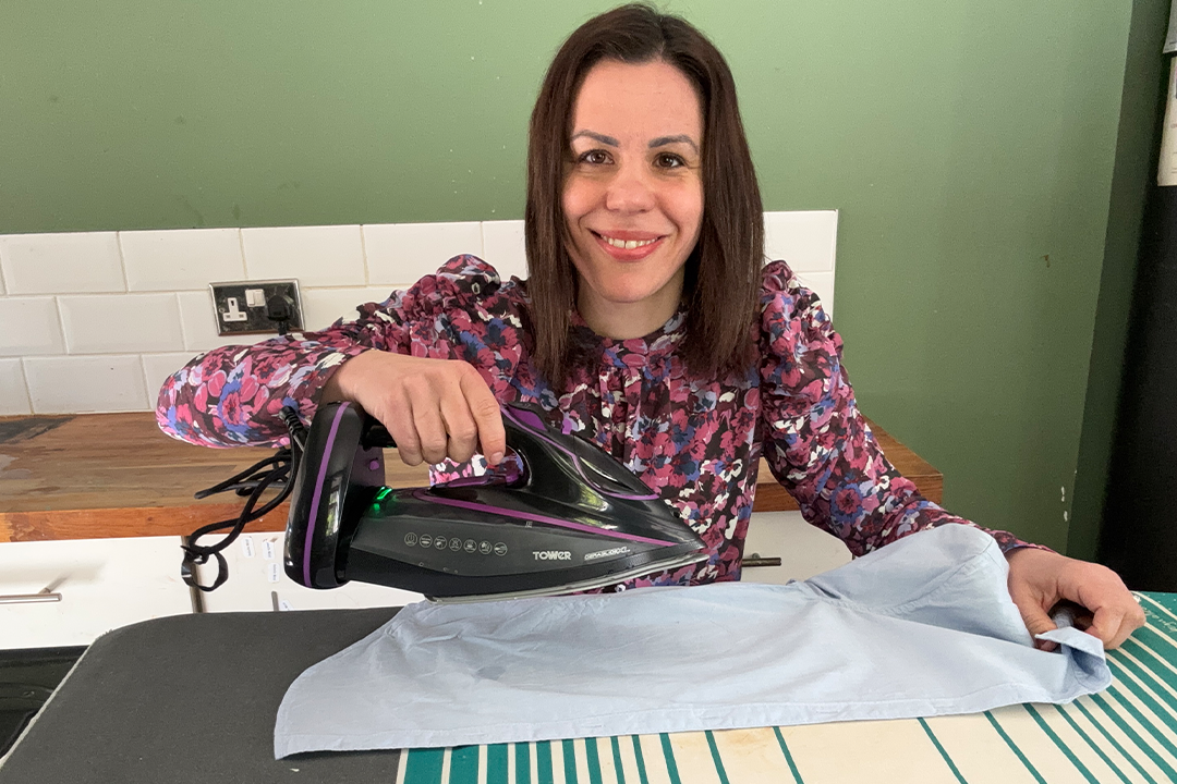The ceramic soleplate glides smoothly, and the pointed tip made it easier to work around buttons and seams (Zoe Griffin/The Independent)