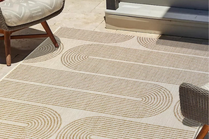 Homemaker multi arcs indoor/outdoor rug