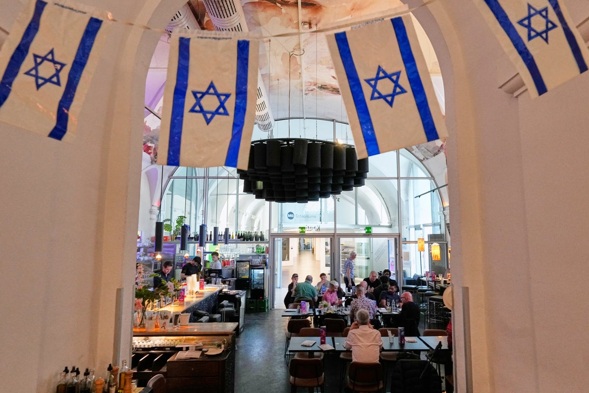 A Vienna cafe offers a welcome for Israel supporters as tensions brew at the Eurovision Song Contest
