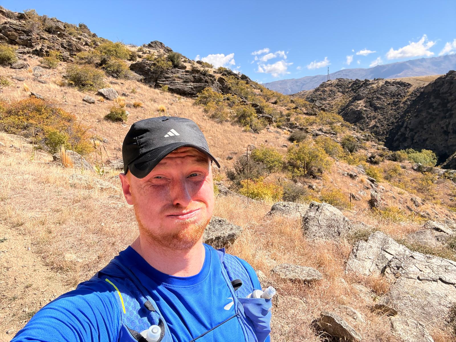 Views? Good. Legs? Touch and go: Harry suffering on the trail