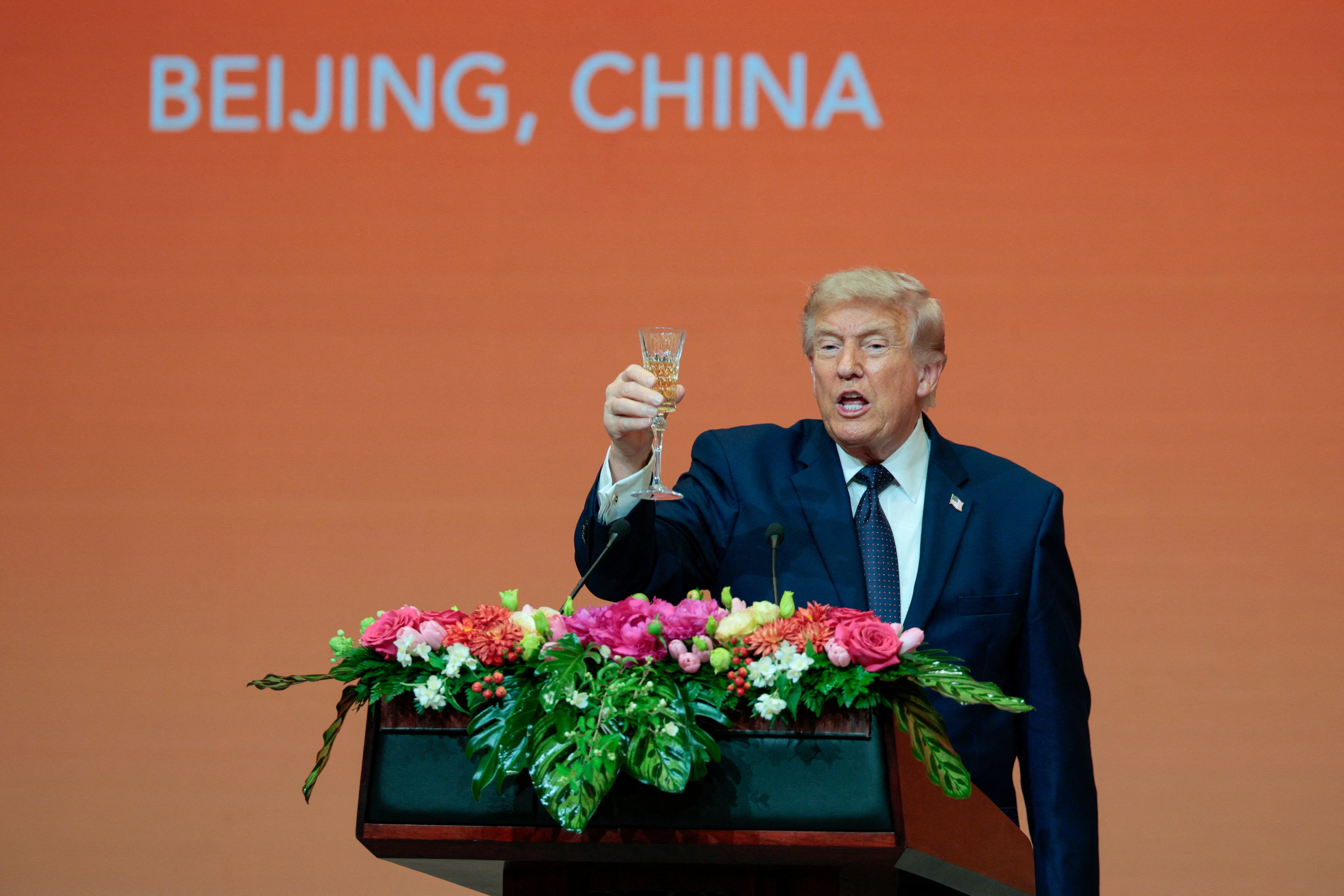 Trump says he and Xi are ‘friends’ in a speech during the state banquet