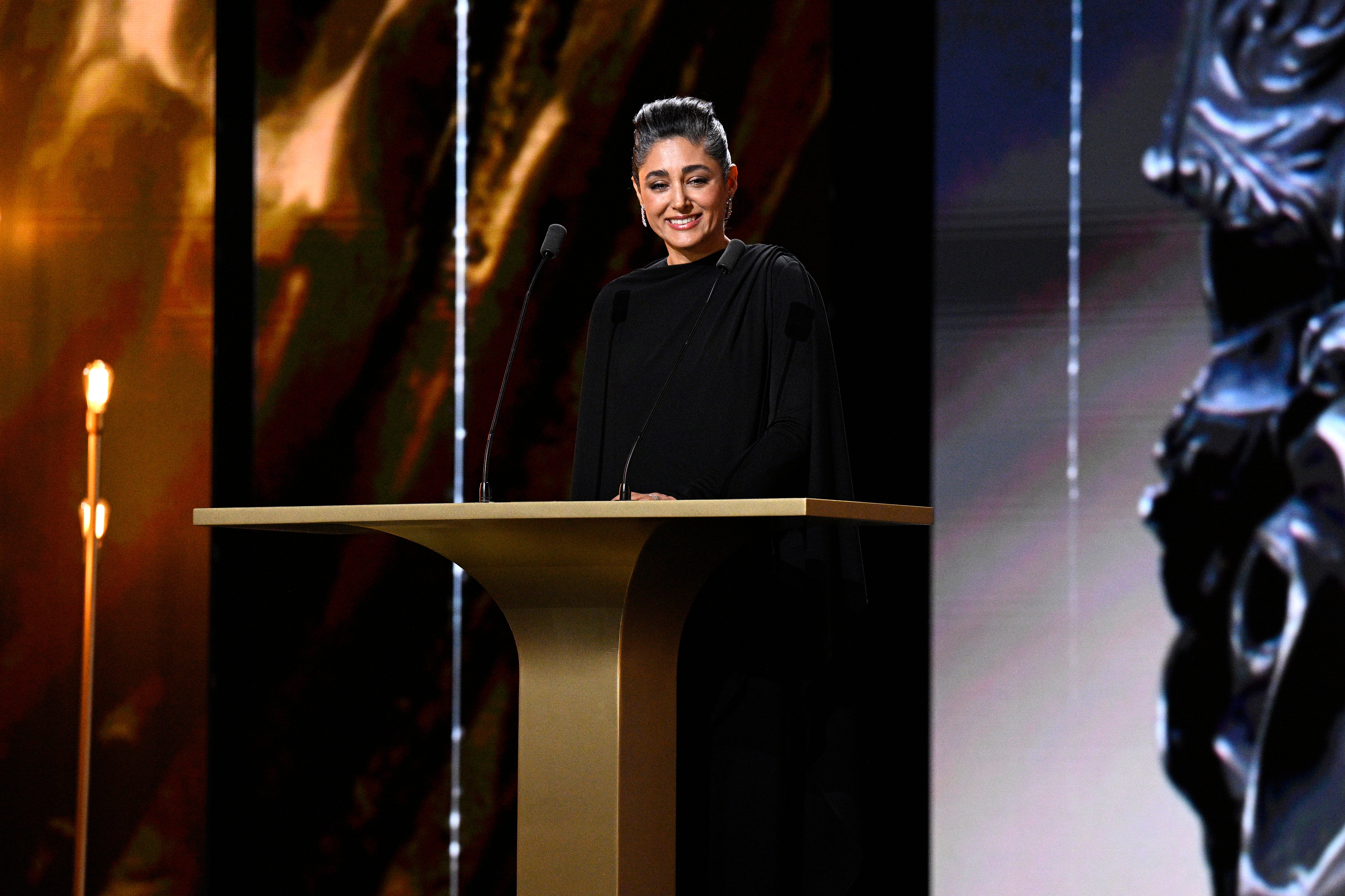 Golshifteh Farahani on stage during the 51st Cesar Film Awards at L'Olympia on February 26, 2026 in Paris