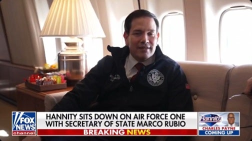 Secretary of State Marco Rubio spoke to Fox News on board Air Force One while on state visit with President Donald Trump to China