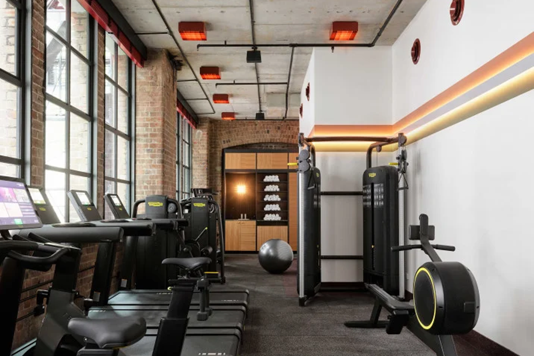 The gym is small but well-equipped