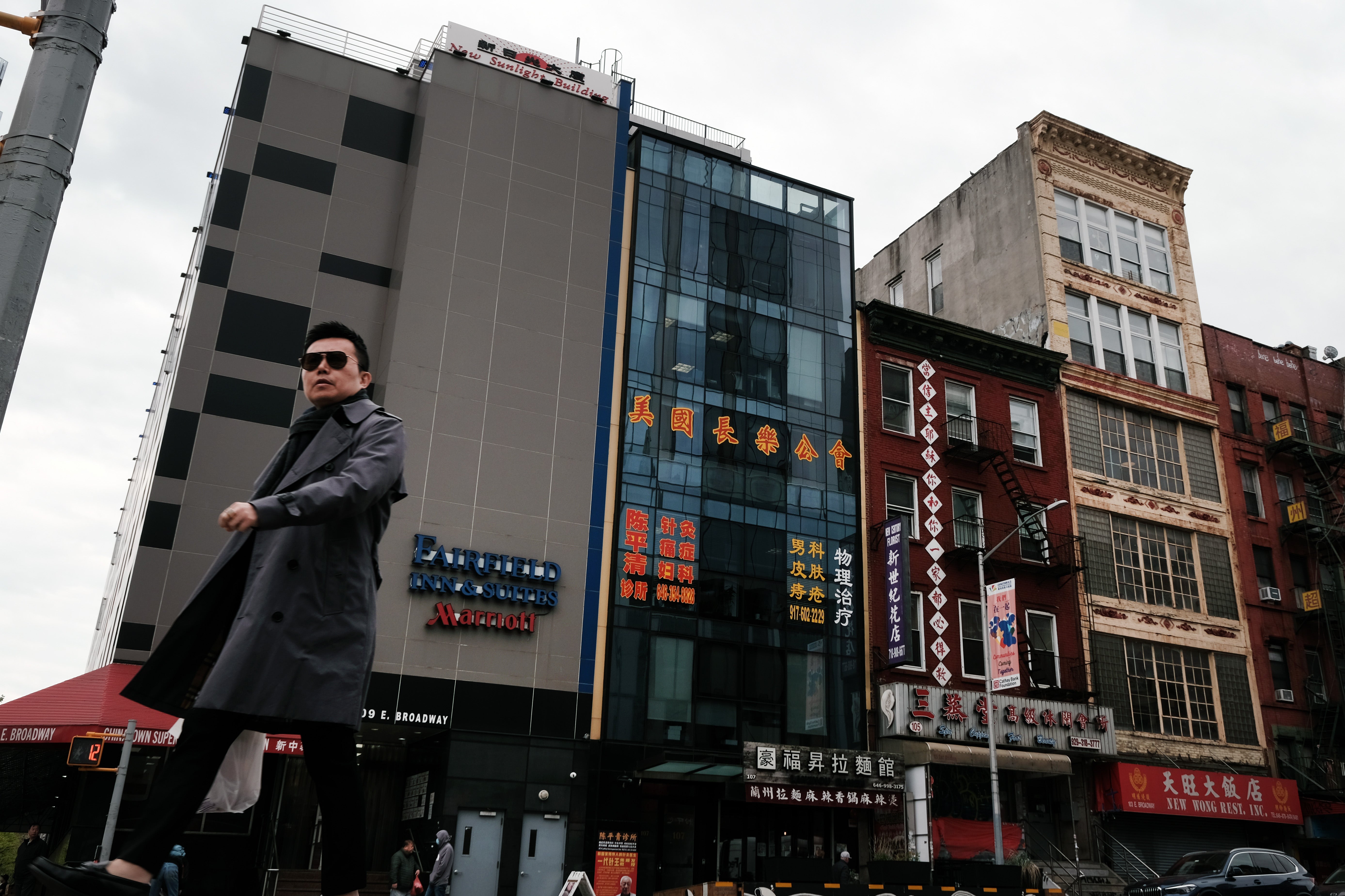 Lu and his co-defendant Chen Jinping established the police station (pictured) in Lower Manhattan