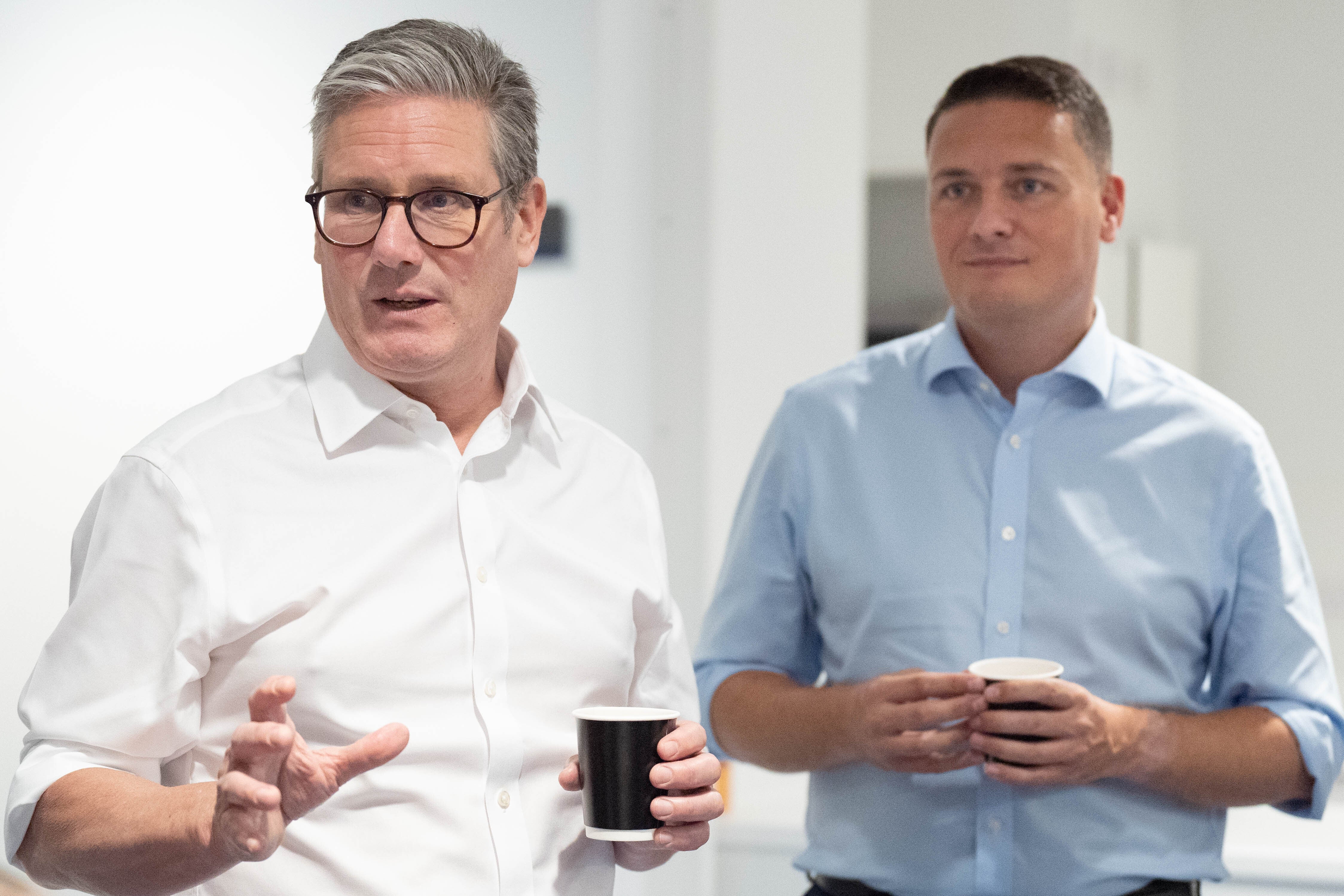 Sir Keir Starmer (left) with potential challenger Wes Streeting