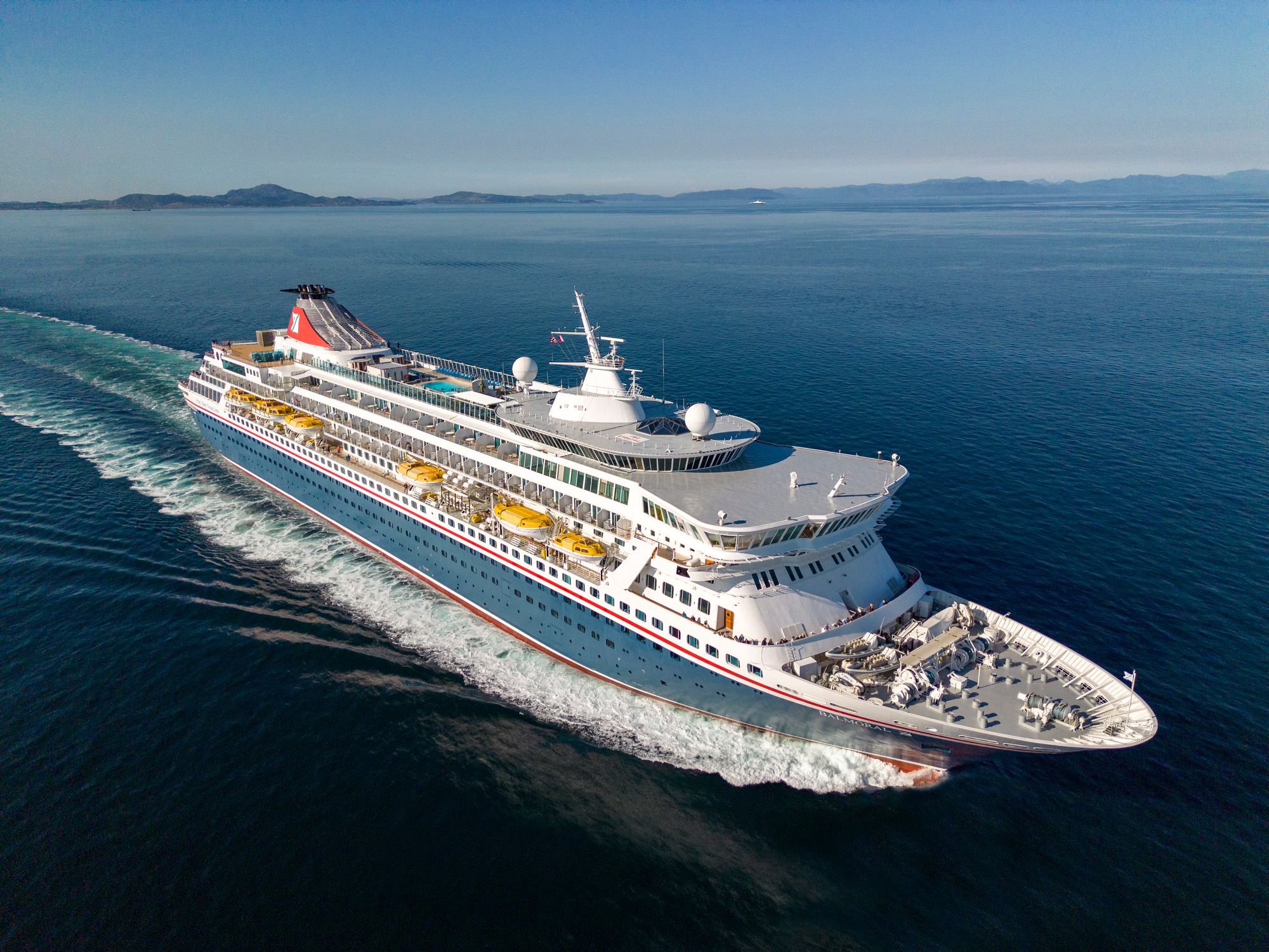On smaller ship Balmoral, you can enjoy a Mediterranean fly-cruise through Greece, Morocco and Malta