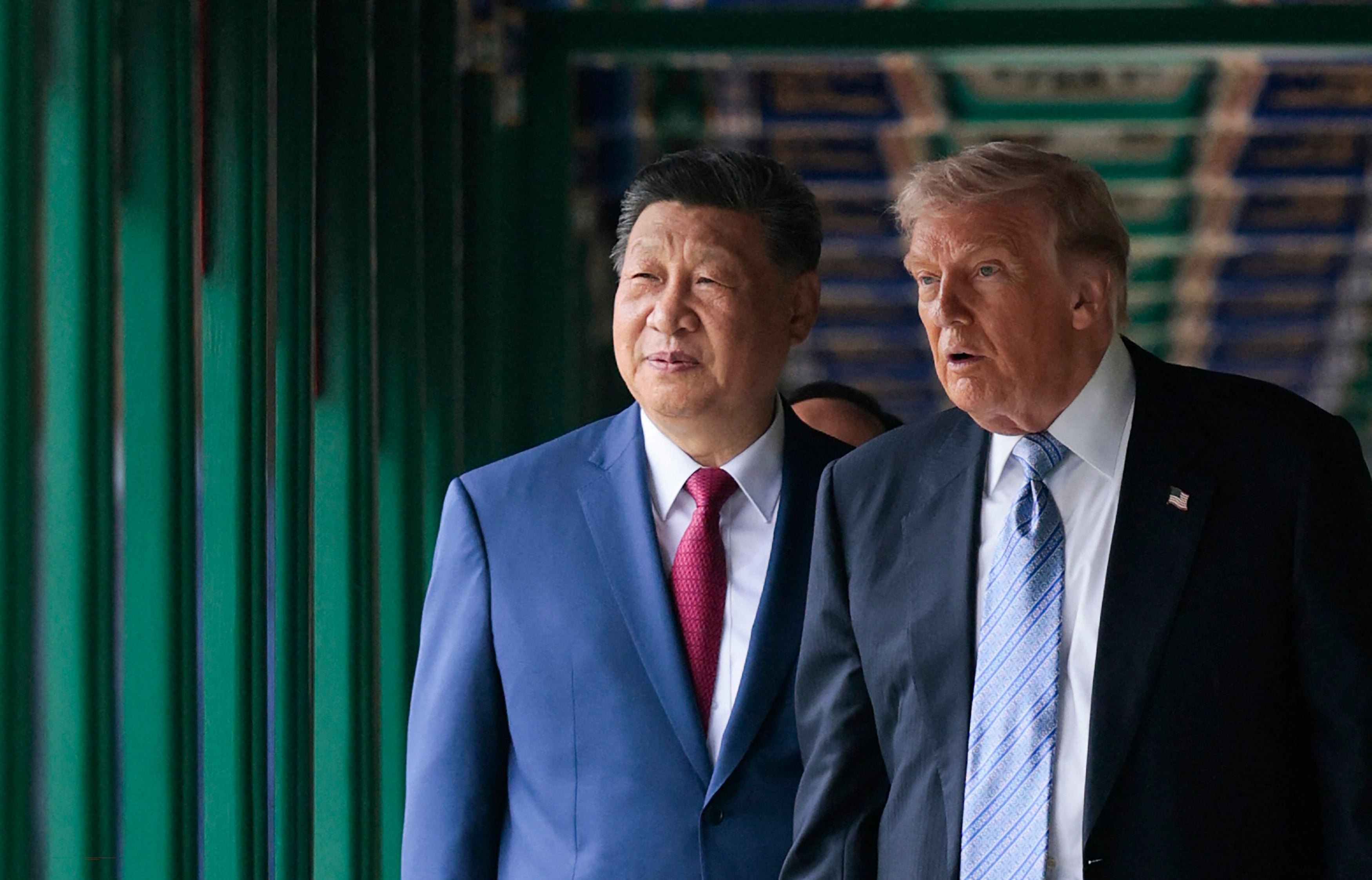 Trump and Xi at Zhongnanhai Garden in Beijing on