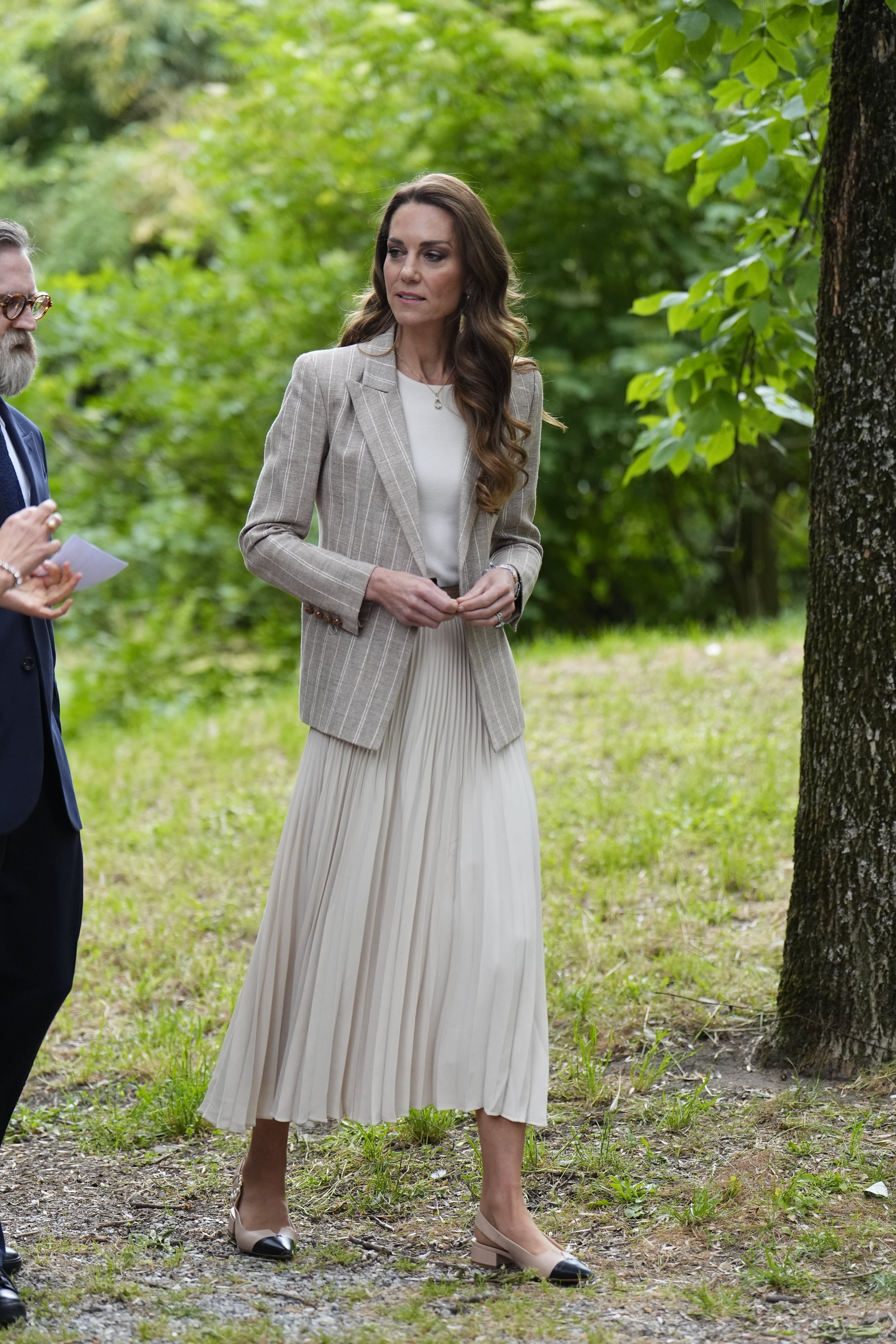 Kate wore her favourite Cartier watch and slingback pumps