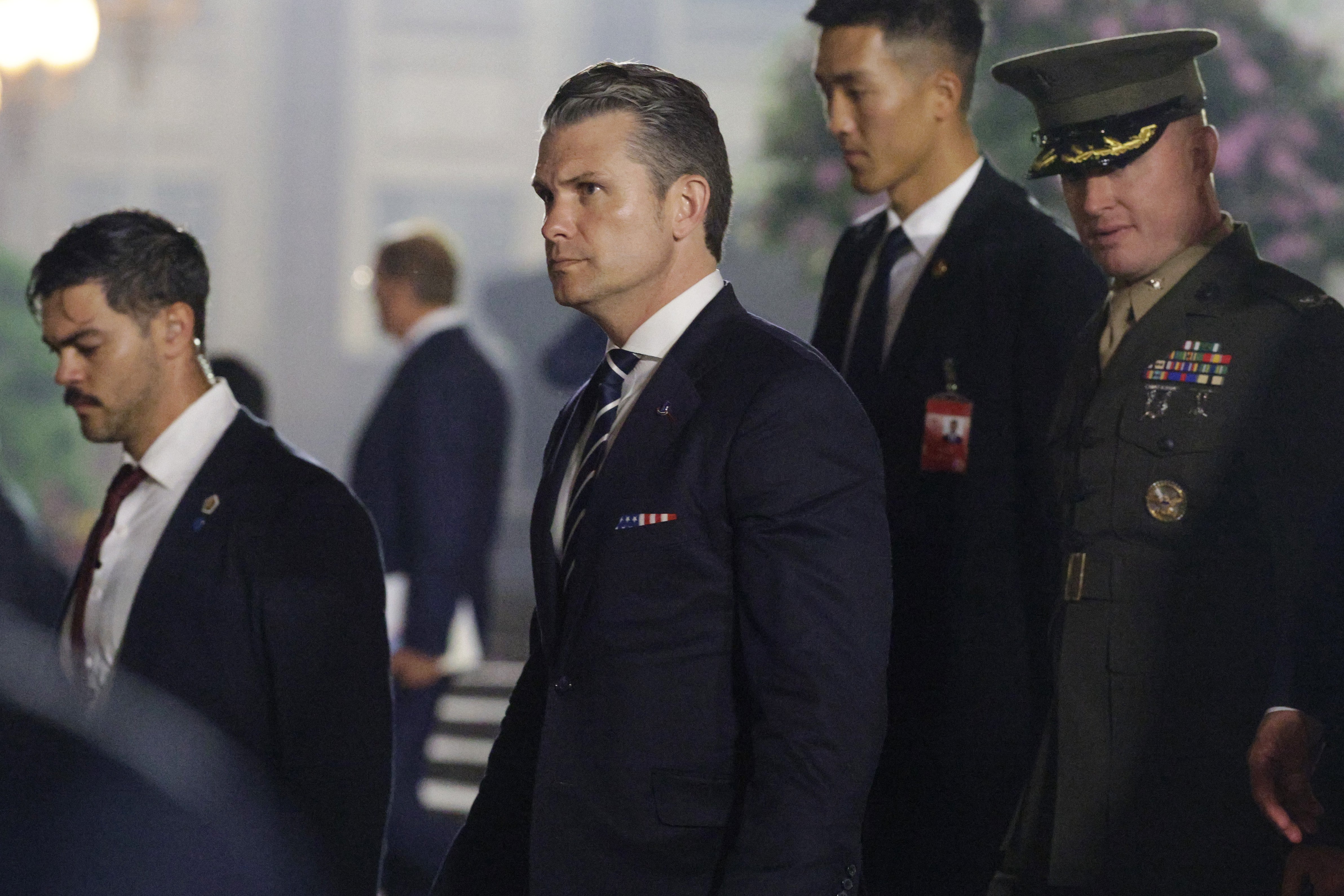 Pete Hegseth, pictured in Beijing on Thursday, has urged European allies to do their own bidding as the U.S. pivots towards Asia