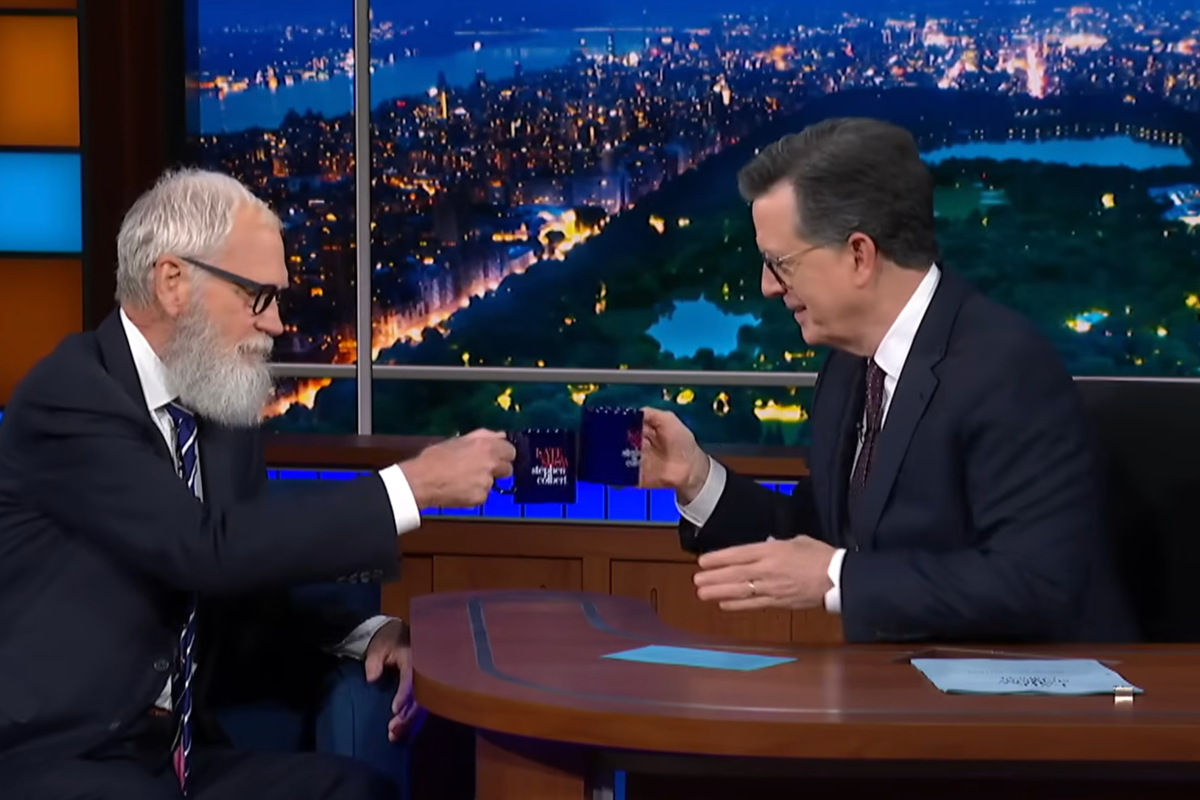 David Letterman delivers expletive-laden six-word blow to CBS during final Colbert Show appearance
