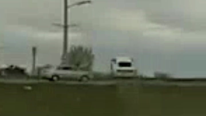Car flies over passing vehicle during Wisconsin police chase