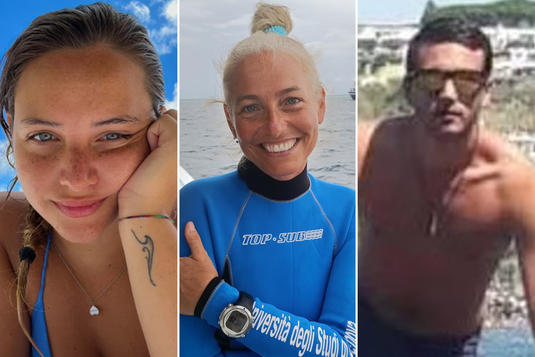 Giorgia Sommacal with tattoo, Monica Montefalcone in blue suit and Federico Gualtieri pictured