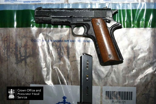 Officers found a loaded, shortened Russian-made shotgun, a loaded Japanese shotgun, and two pistols with ammunition.
