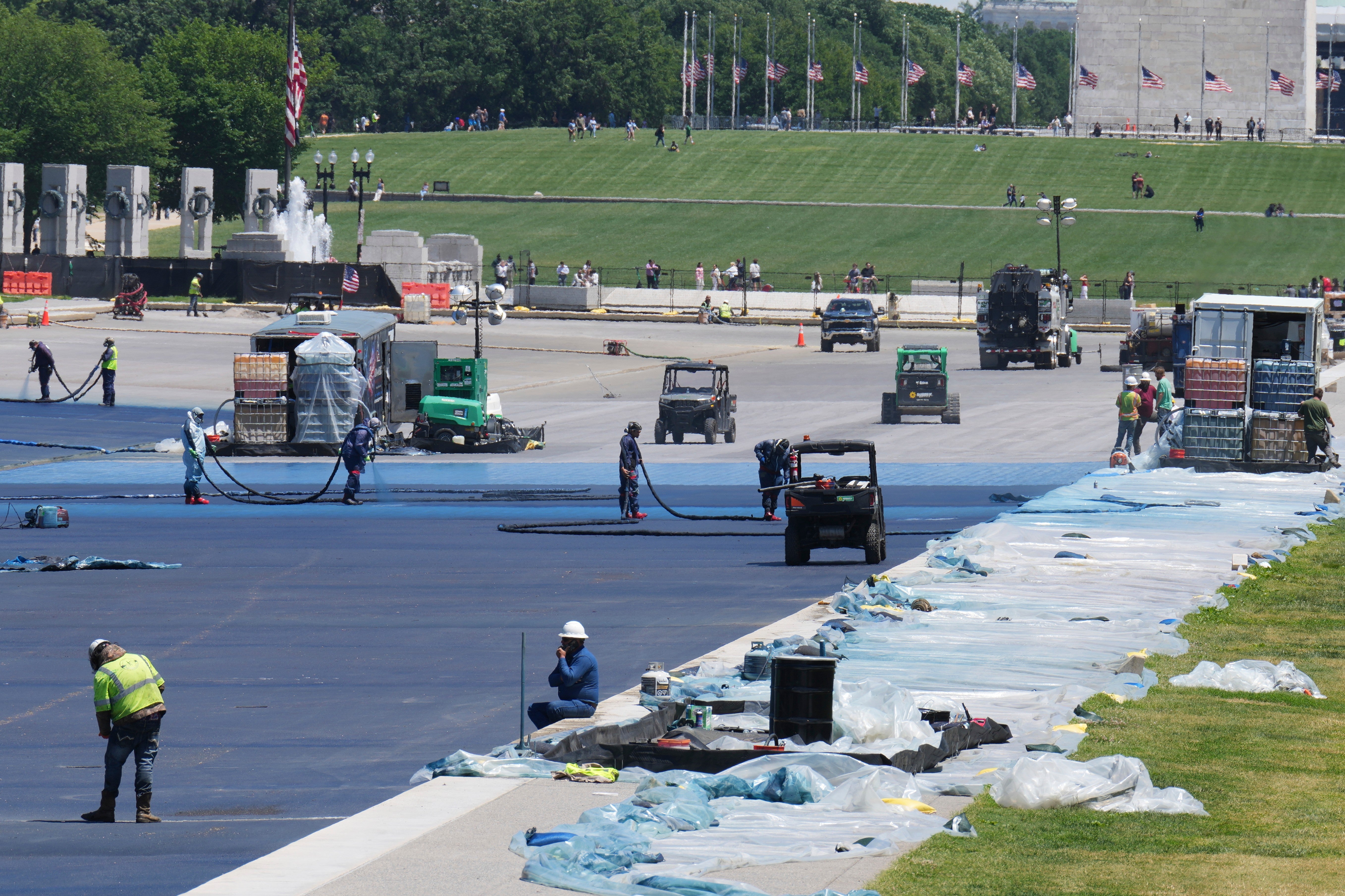 Trump moved quickly this month to drain and repaint the Lincoln Memorial Reflecting Pool
