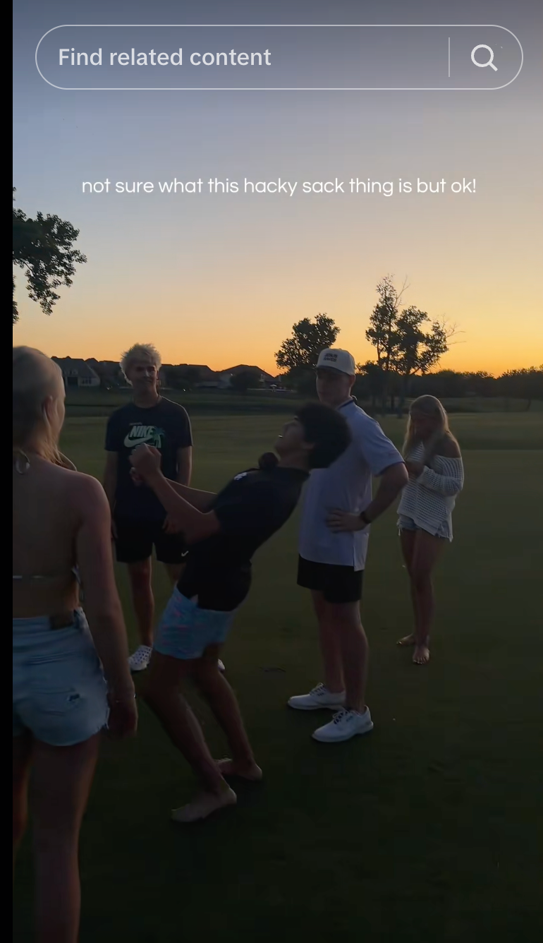 Teens on TikTok are sharing videos of themselves playing hacky sack