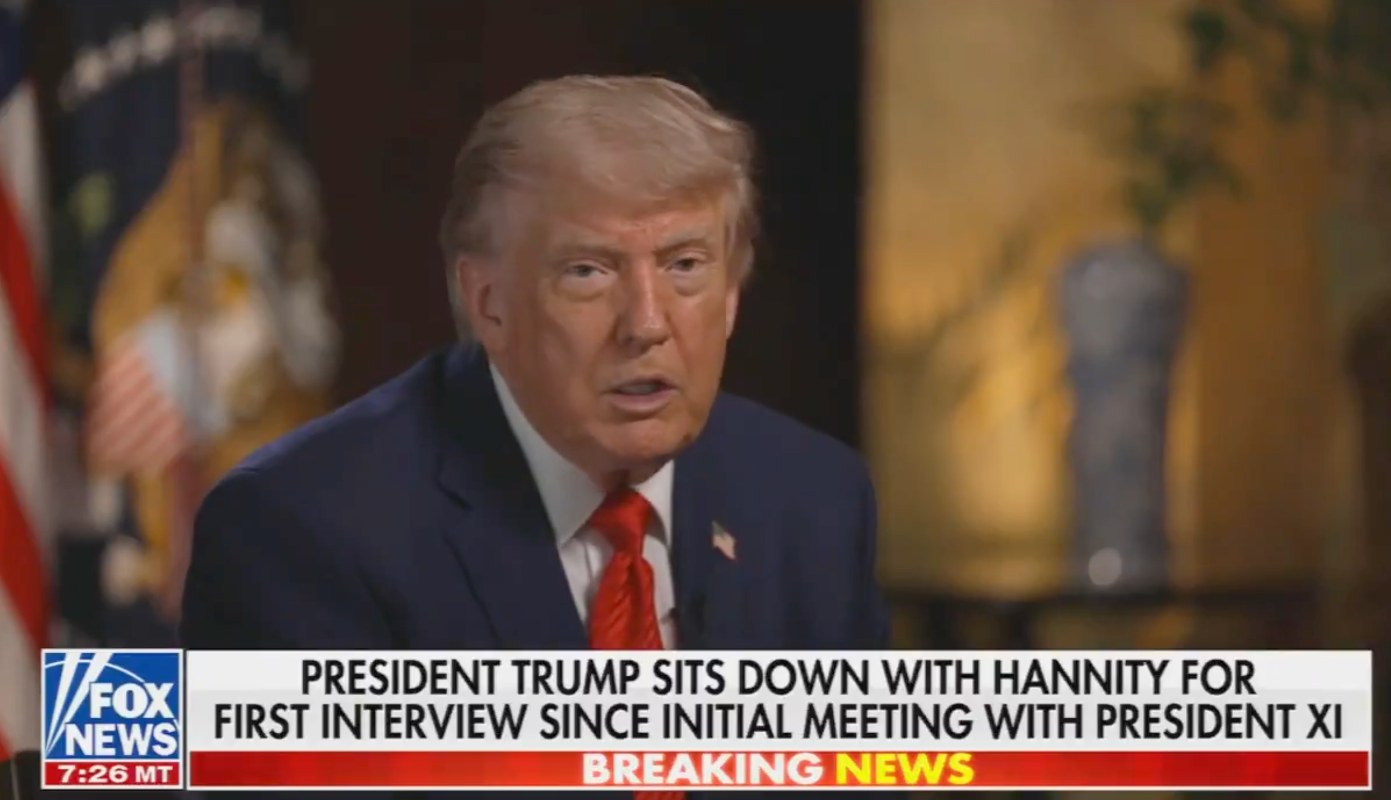 Donald Trump unveiled a new disparaging nickname for Democrats during an interview with Fox News in Beijing