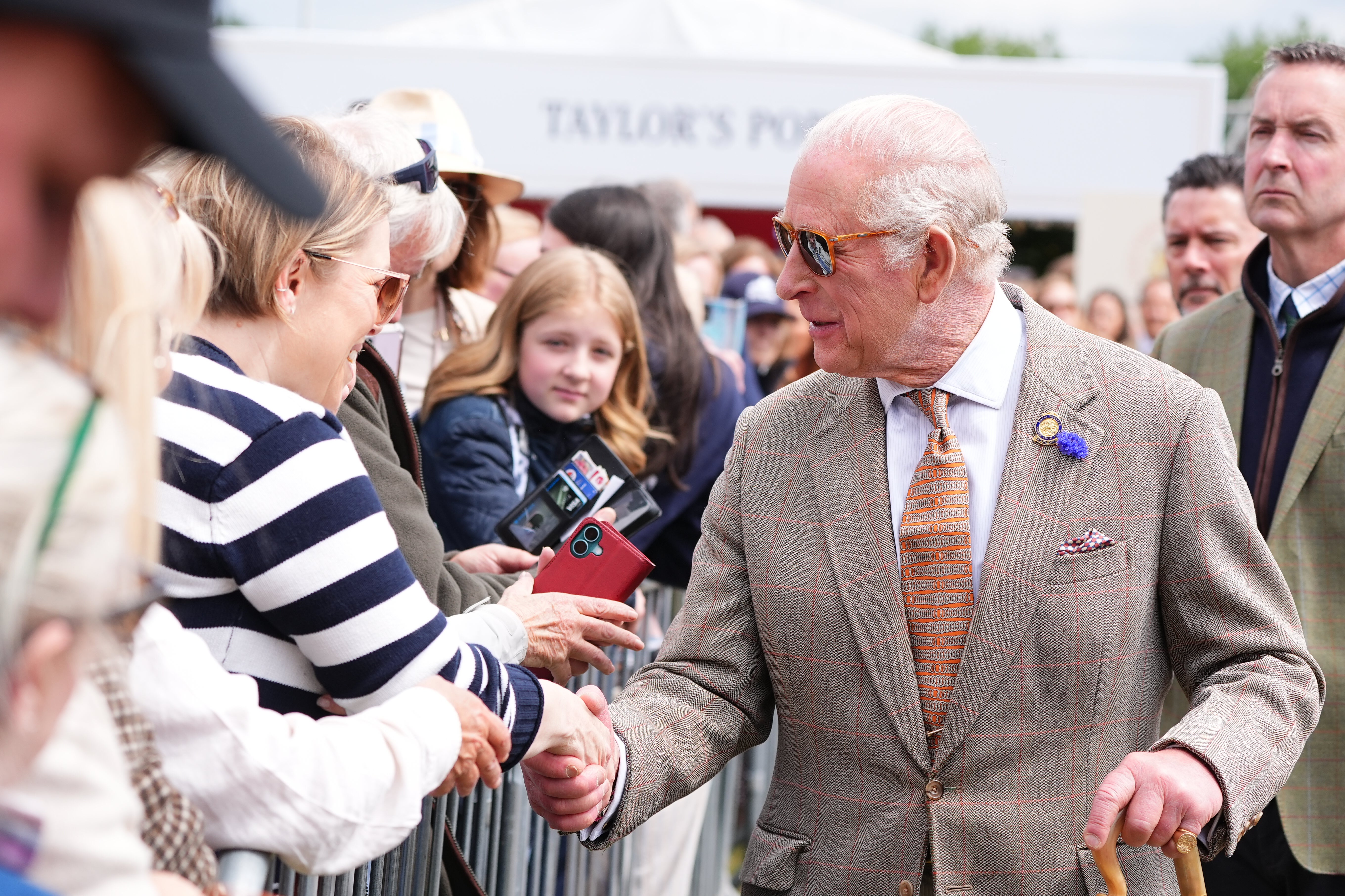King III. Charles meets well-wishers during the Royal Windsor Horse Show