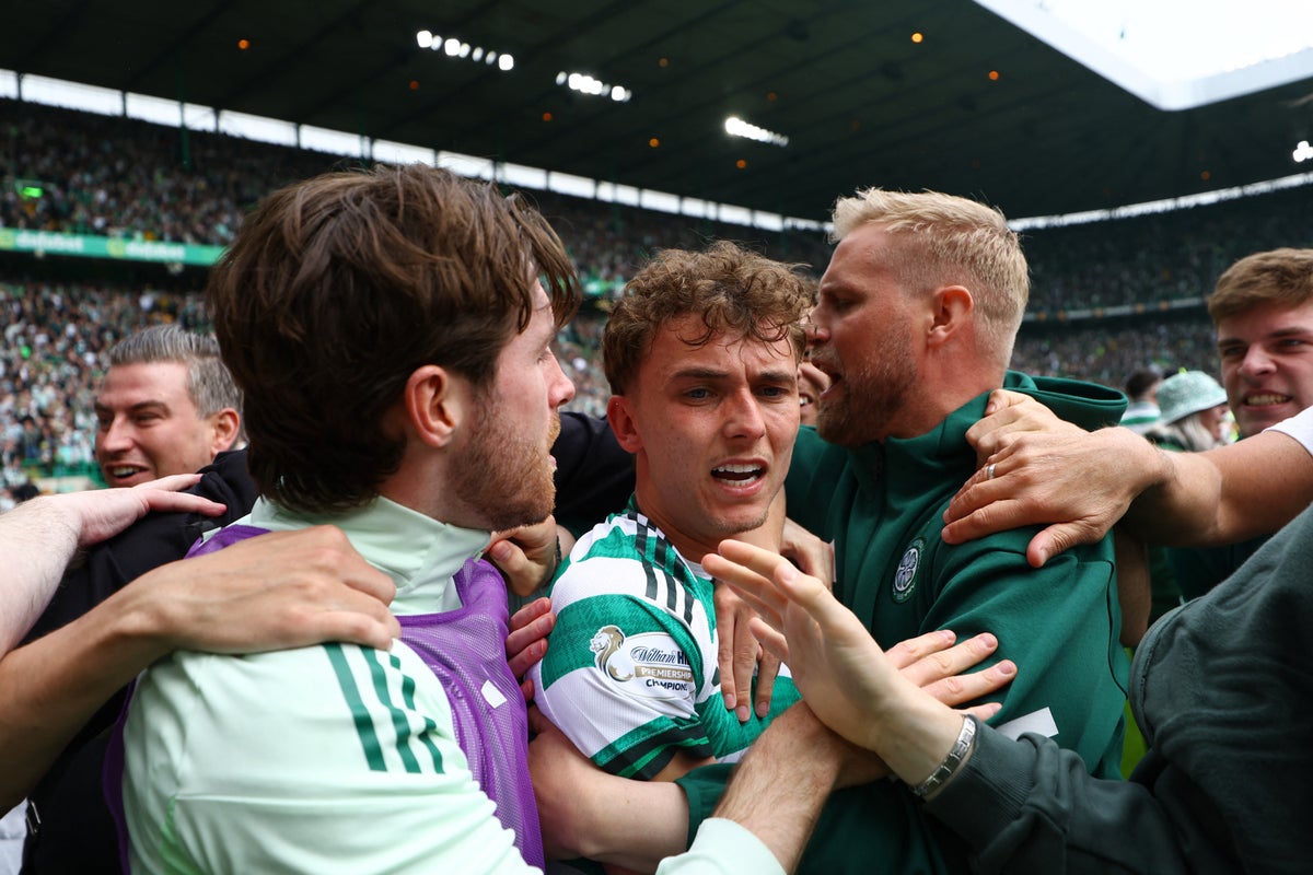 Celtic v Hearts LIVE: Celtic snatch Scottish Premiership title and fans invade pitch after Maeda’s late winner