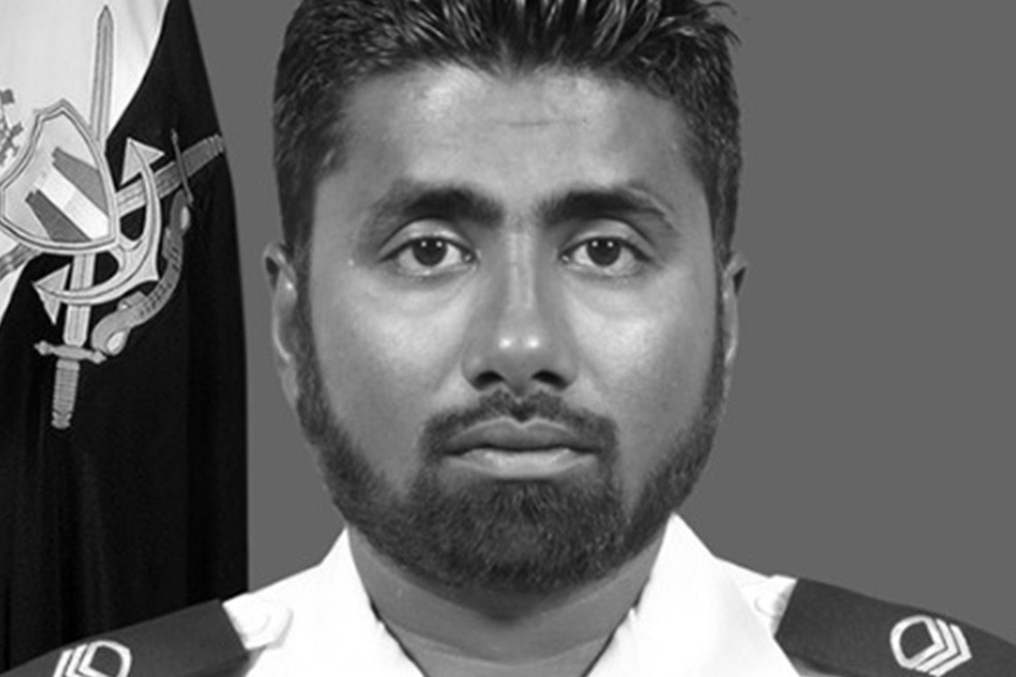 Maldivian diver Sergeant Major Mohammed Mahudhee, who has died while searching for the bodies of four Italians