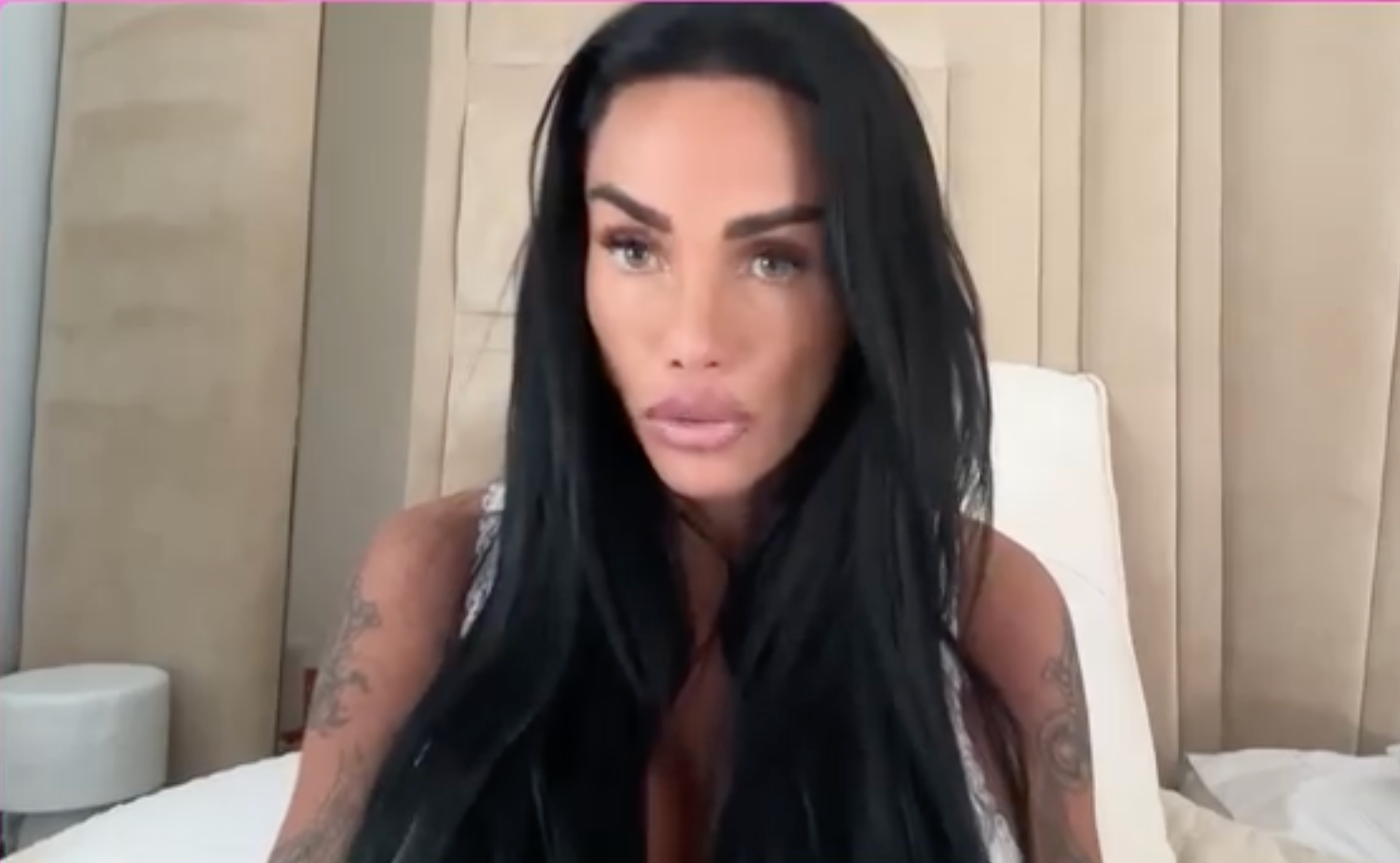 Katie Price revealed that her husband never arrived in the UK