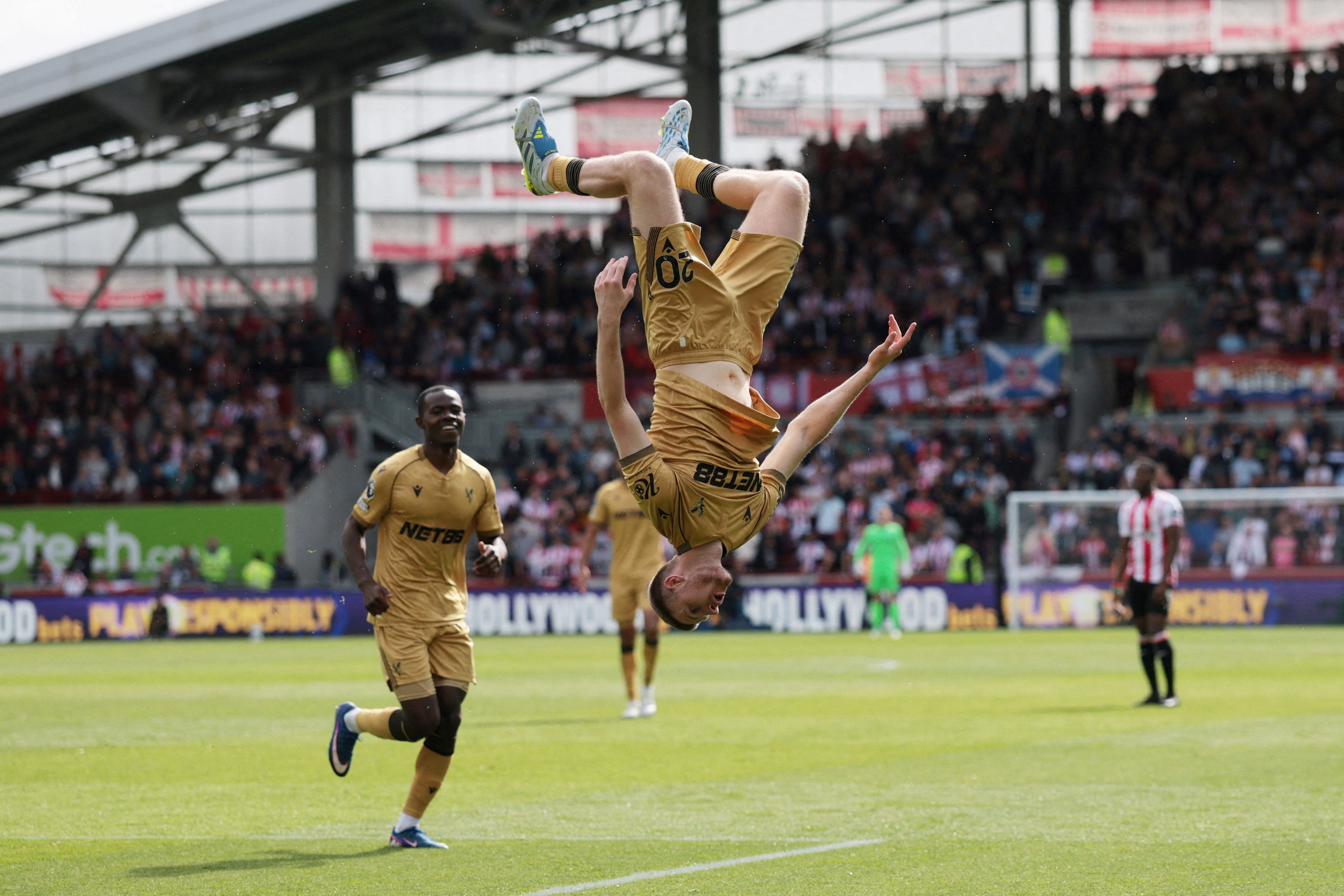 Adam Wharton celebrated a long-awaited goal in style