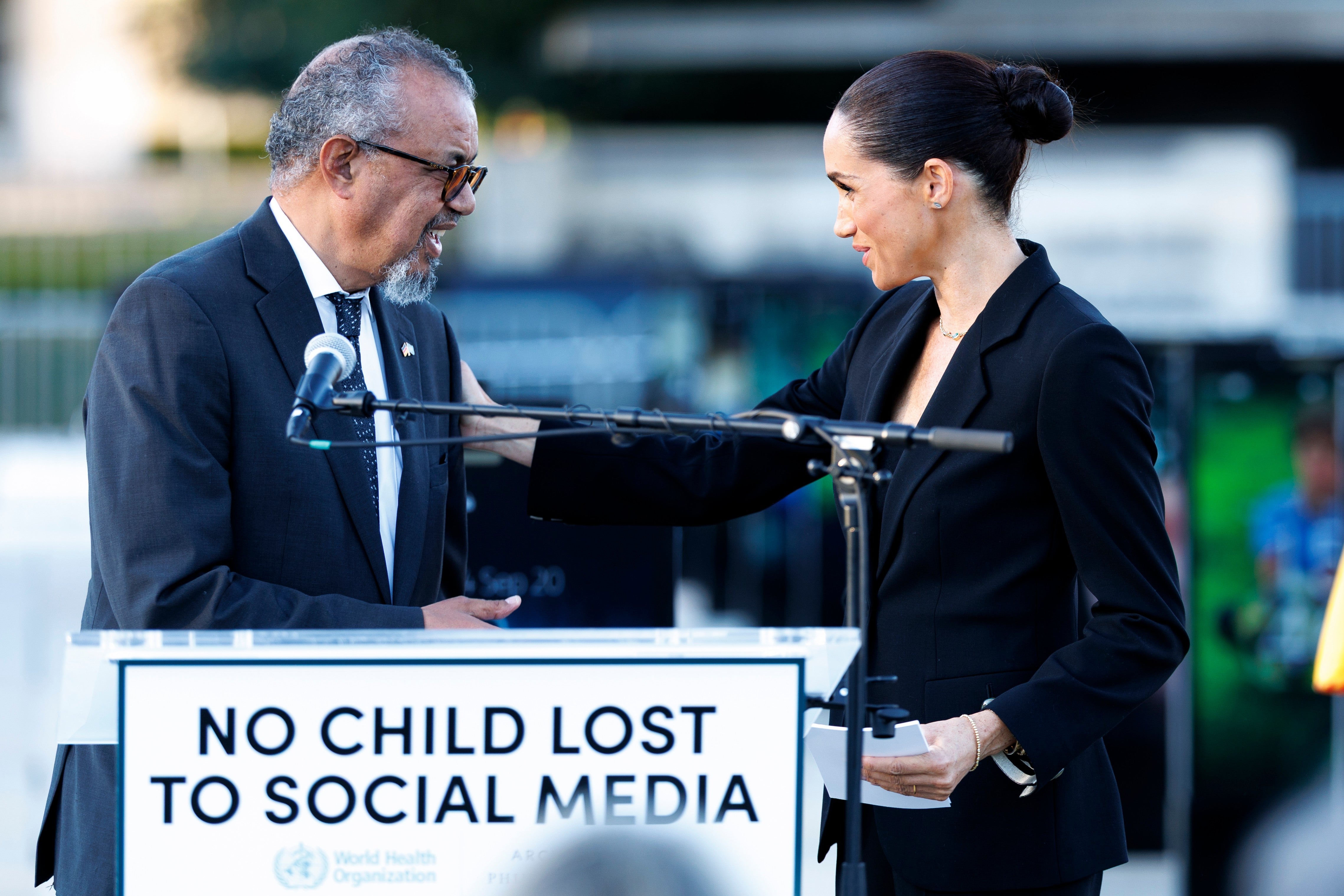 Tedros Adhanom Ghebreyesus with the Duchess of Sussex