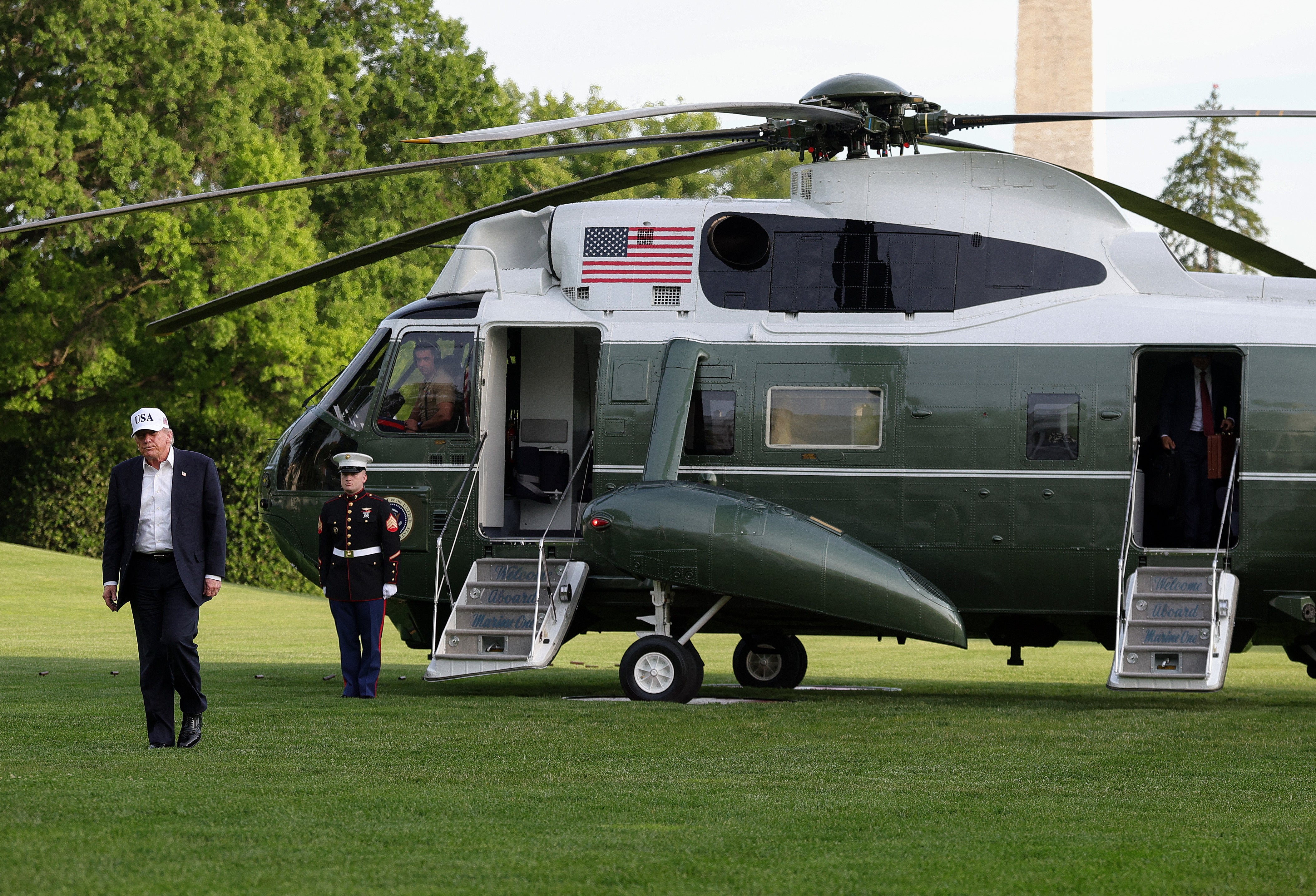 US President Donald Trump returns to the White House on May 15, 2026