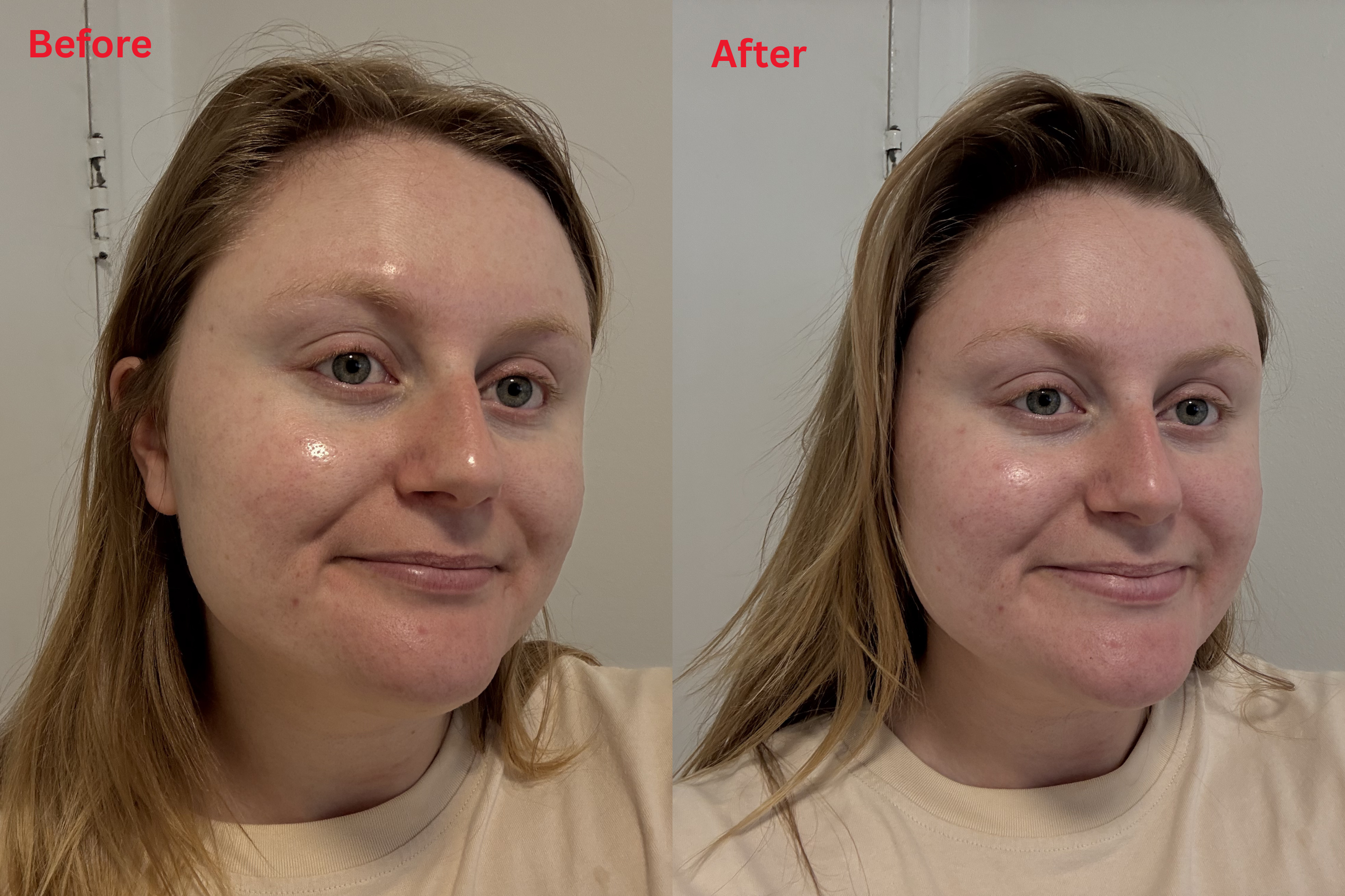 I couldn't see an immediate difference after applying (Lucy Smith/The Independent)