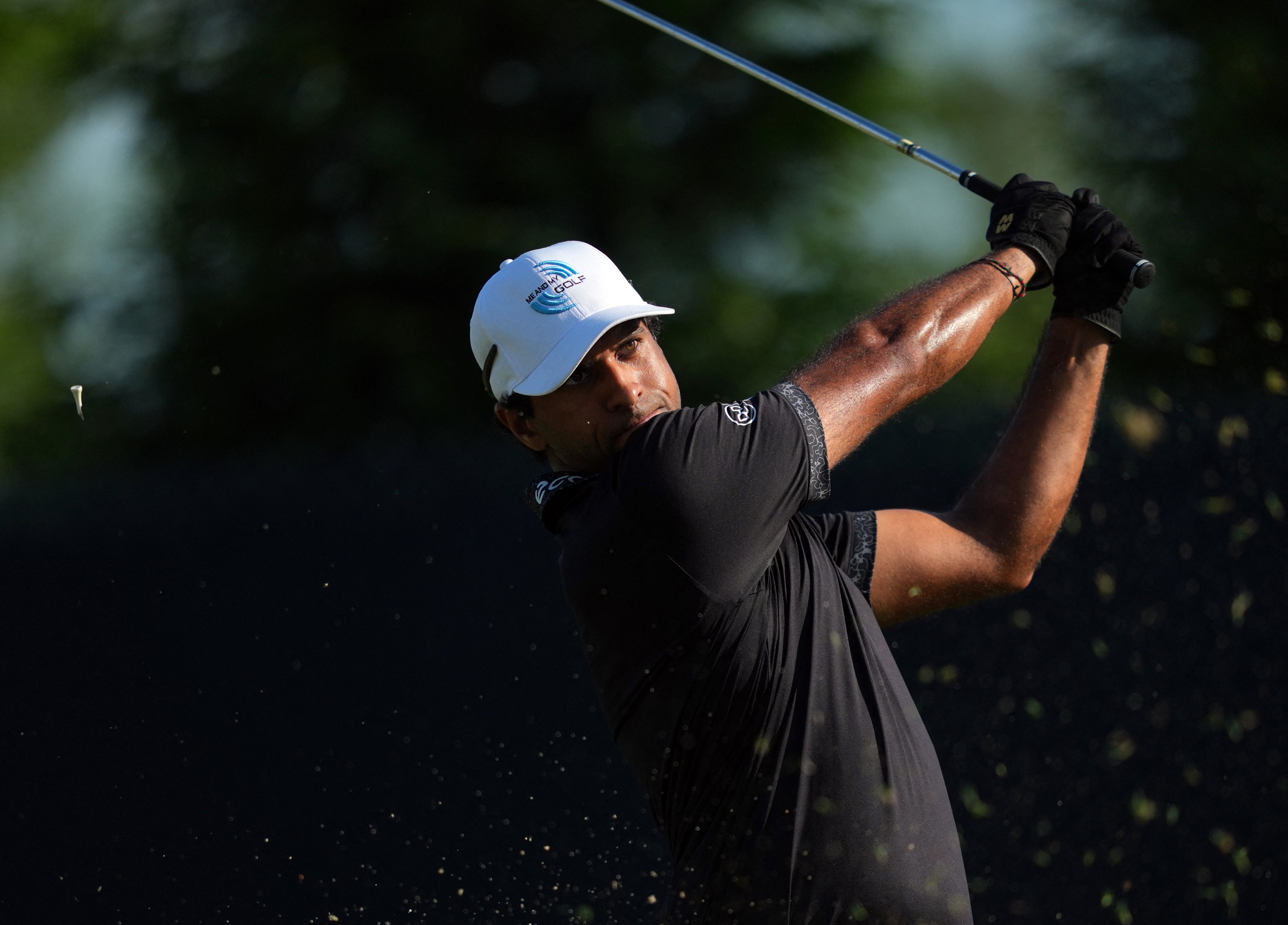 Rai on the 14th hole at Aronimink