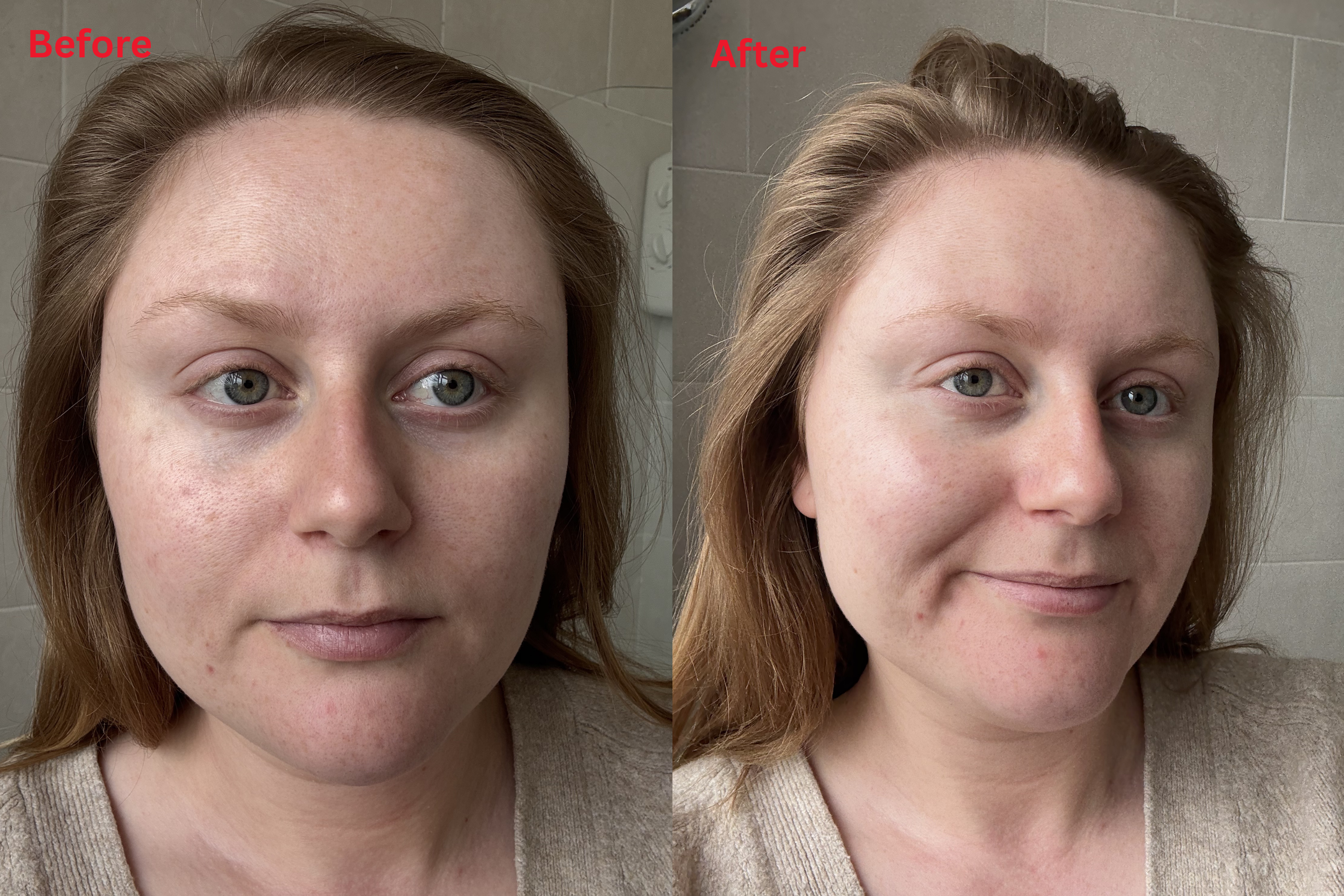 My pores appeared less sunken and visible after one application (Lucy Smith/The Independent)