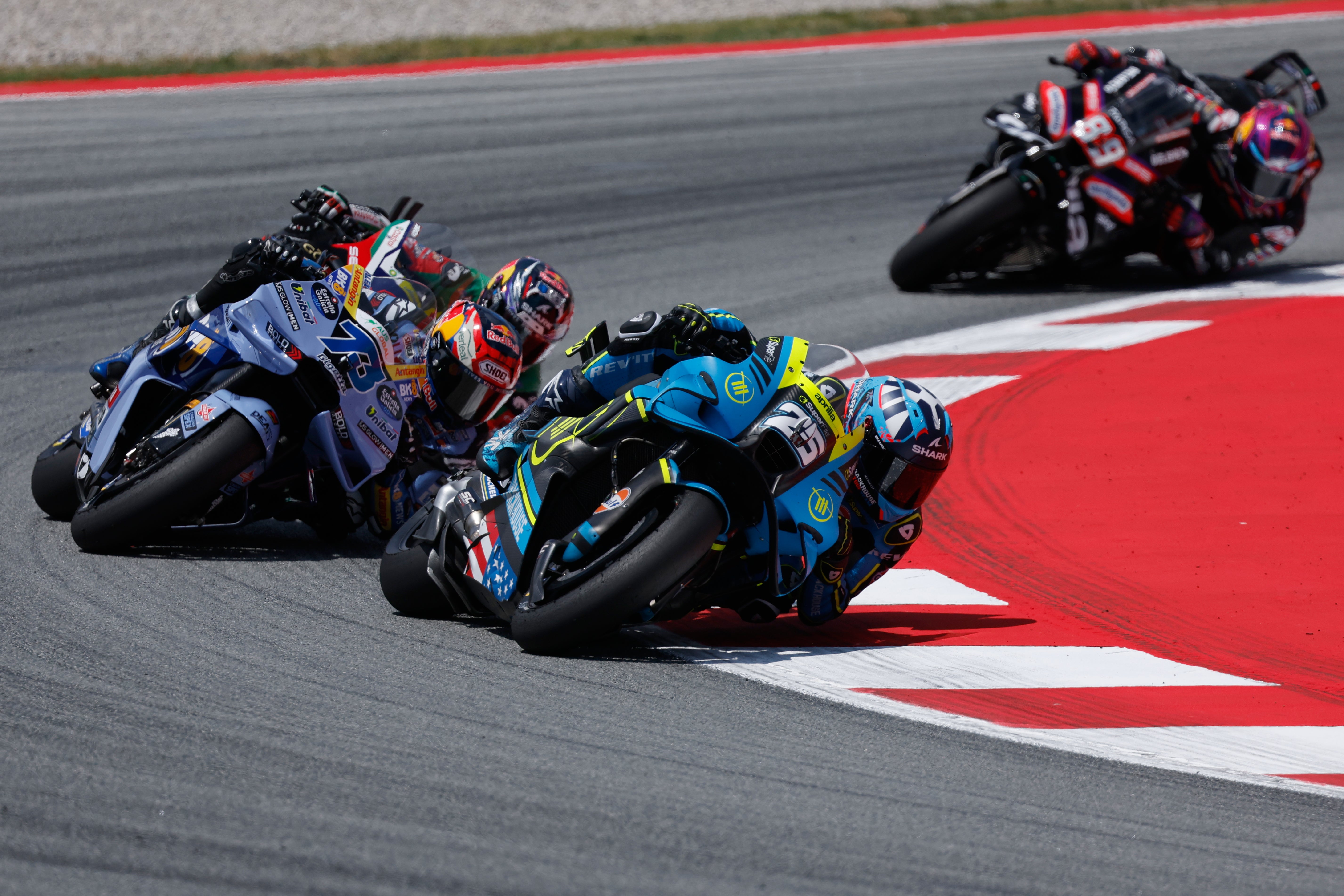 Alex Marquez was involved in a crash on Sunday