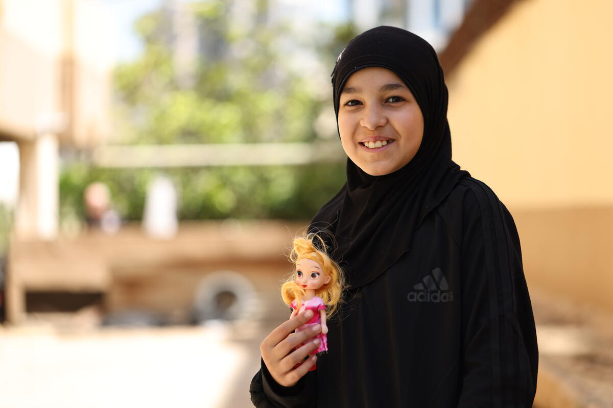 Farah, 10, hopes she will safely find her home in southern Lebanon when the conflict ends