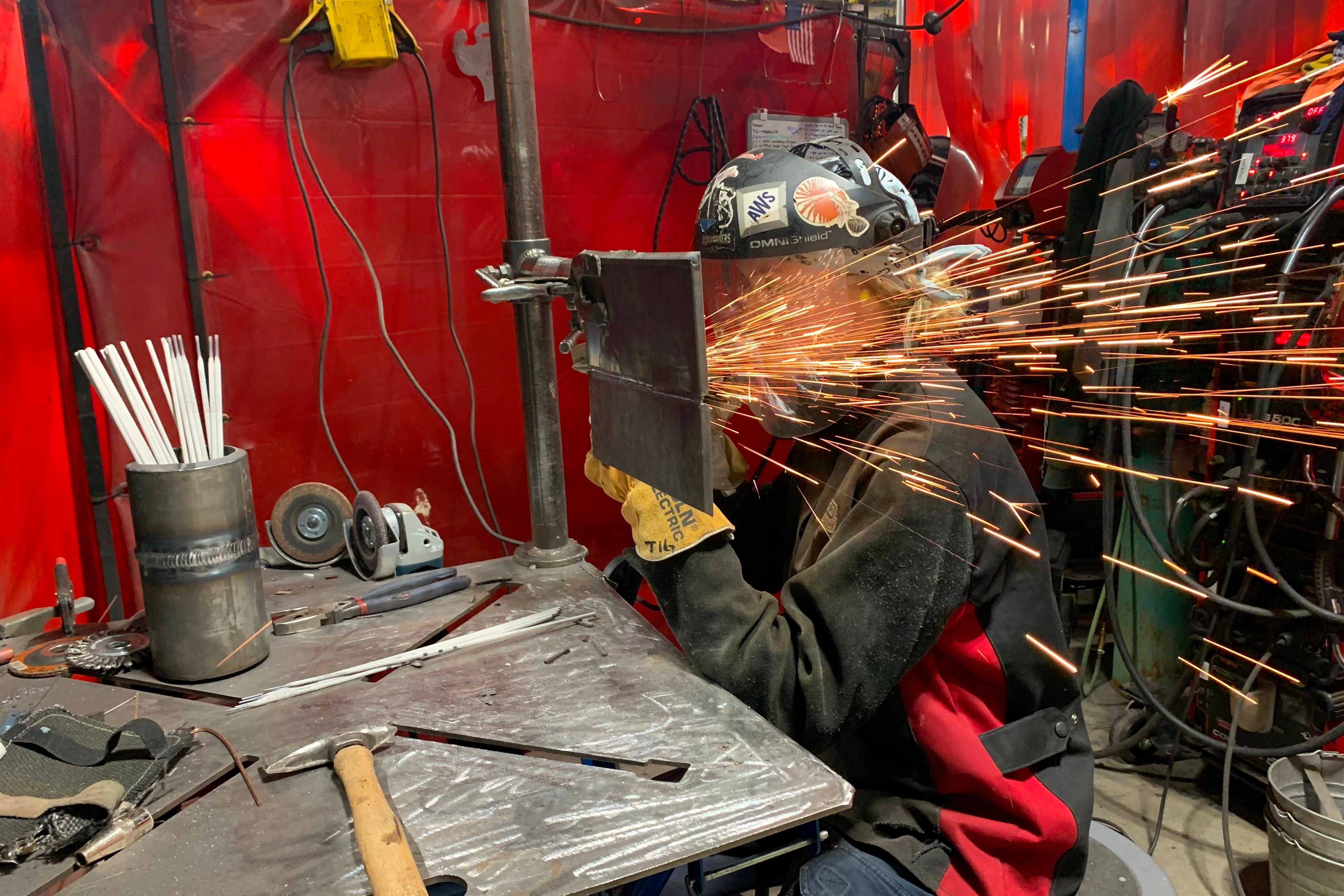 While recognizing her pioneering role, she downplayed welding's gender aspect