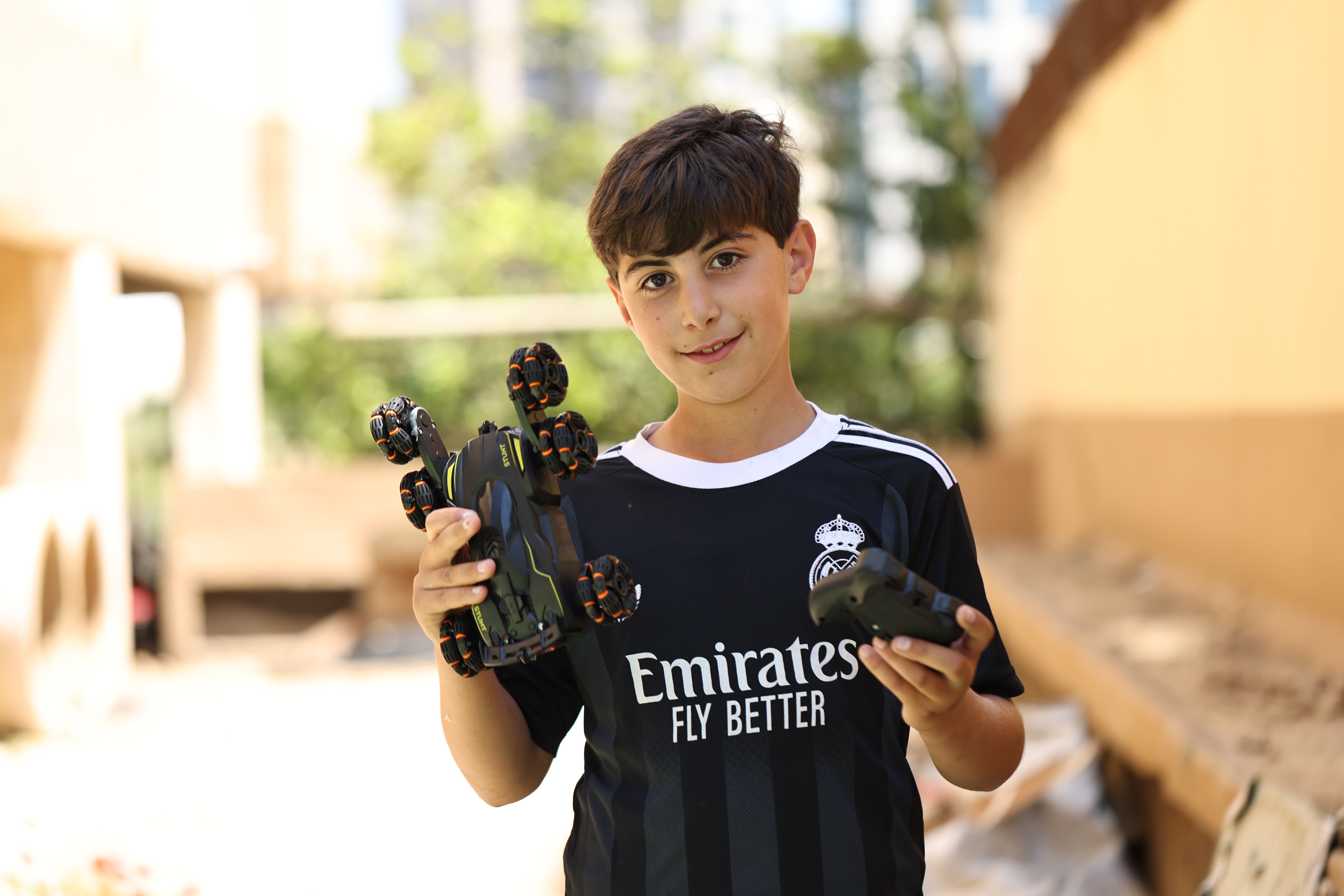 10-year-old Wael has been collecting toy cars for five years