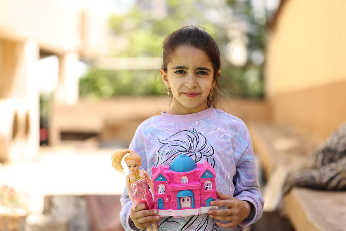 8-year-old Sama says she misses her school and teachers after being displaced from southern Lebanon