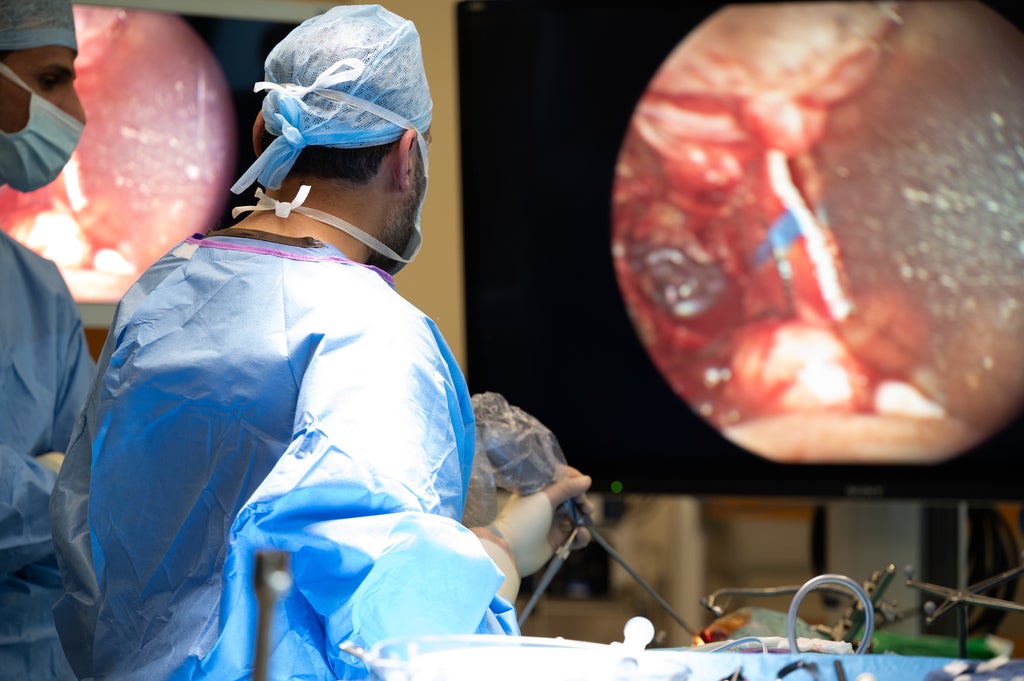 Experts at the hospital also 3D-printed custom-made retractors to protect the eye during the procedure