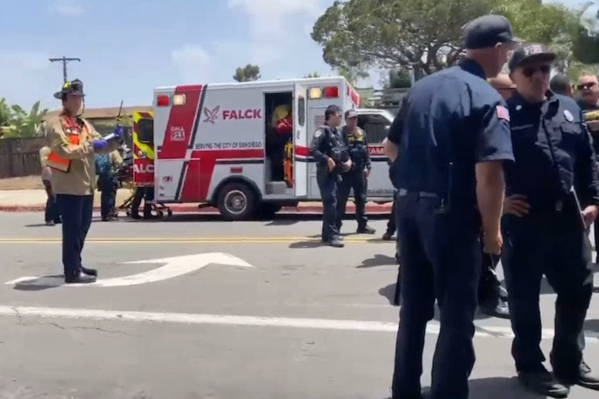Two suspects dead after active shooters at San Diego Islamic center: report Aerial footage of the scene showed a substantial police presence, with dozens of vehicles lining a street