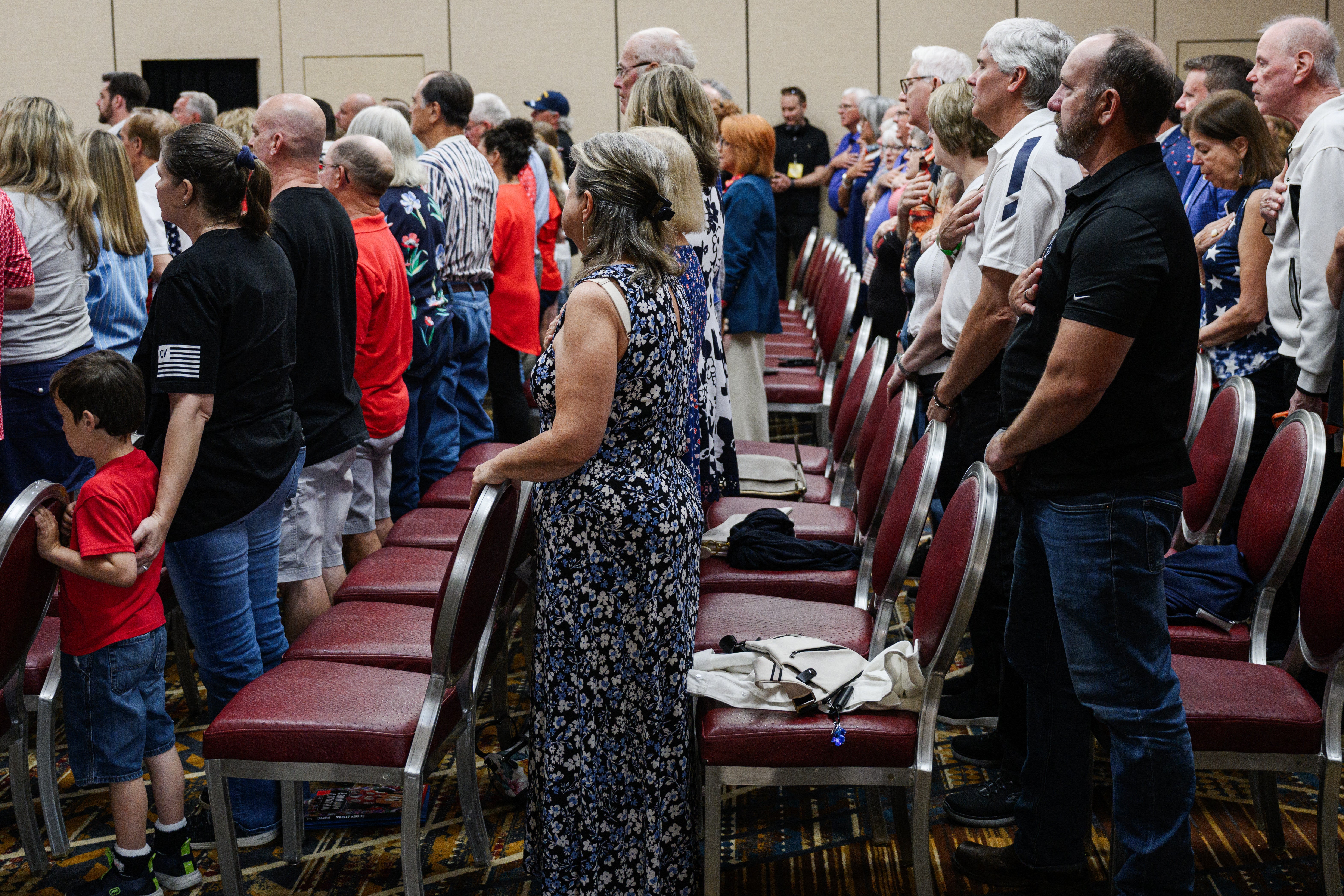 A crowd gathered to hear the defense secretary a day before Kentucky’s primary vote