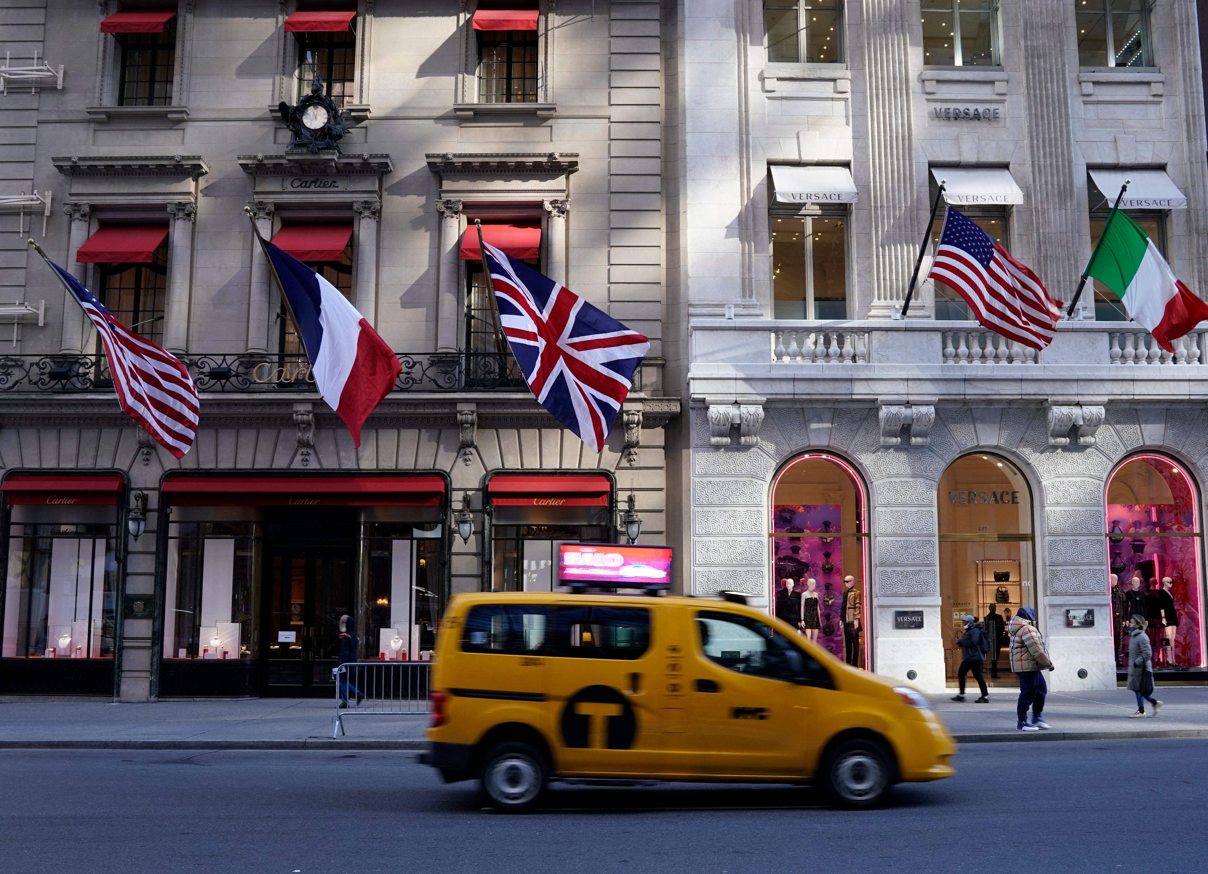 The woman plummeted around 10-feet after falling into the manhole near Cartier on Fifth Avenue