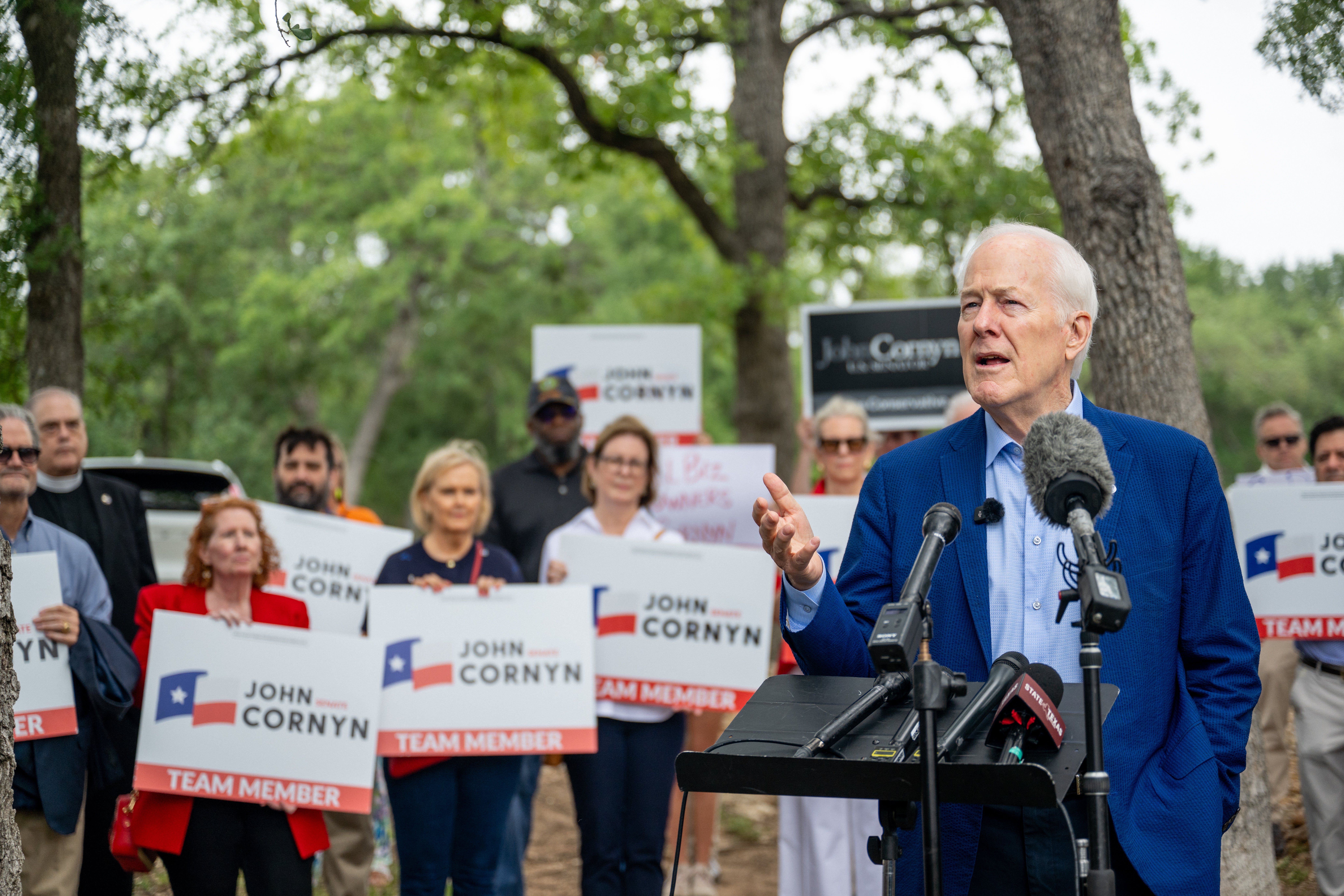 John Cornyn is running in the most expensive Senate race of the cycle as he tries to protect his seat from a Democratic challenge while also fending off a Republican rival