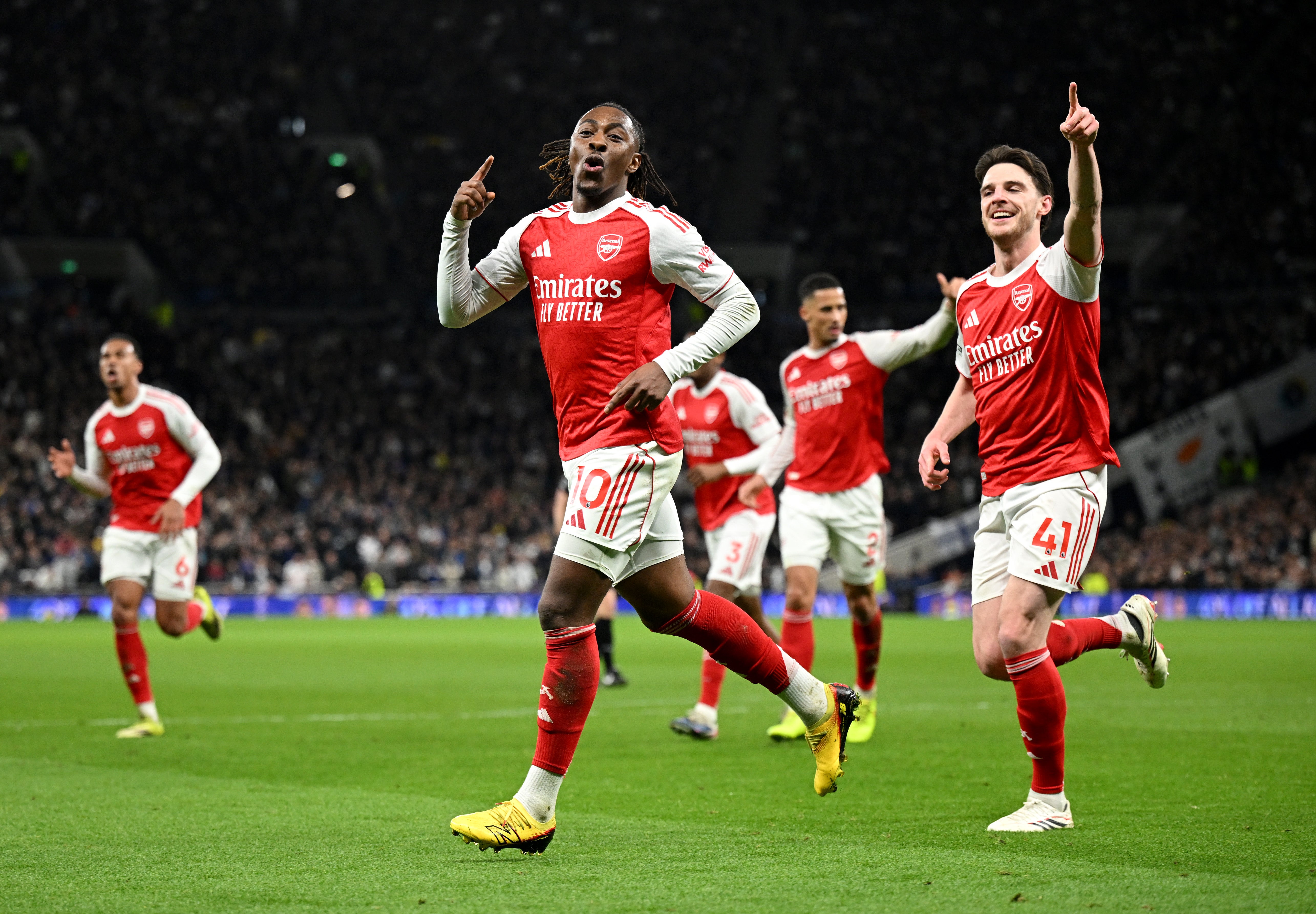Eze celebrates his goal against Spurs (Getty)