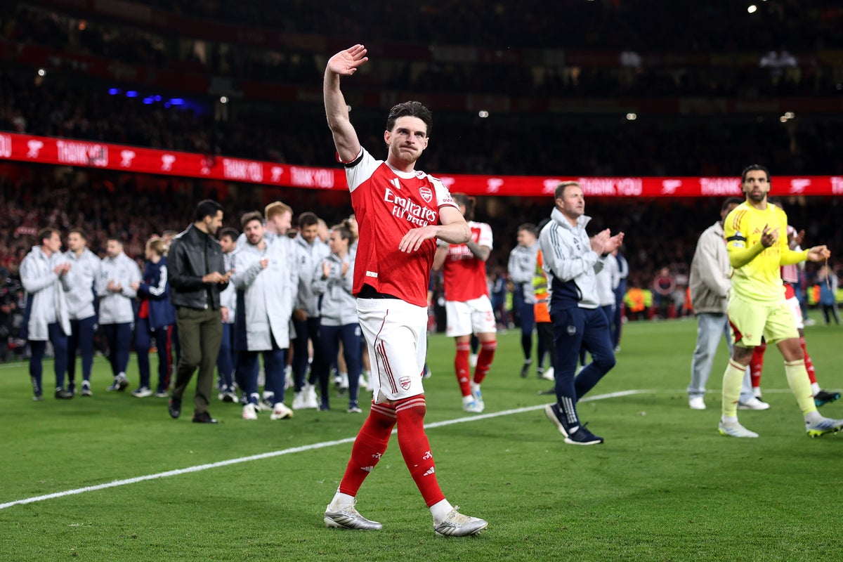 Declan Rice celebrates Arsenal&rsquo;s Premier League title win with cheeky Instagram post