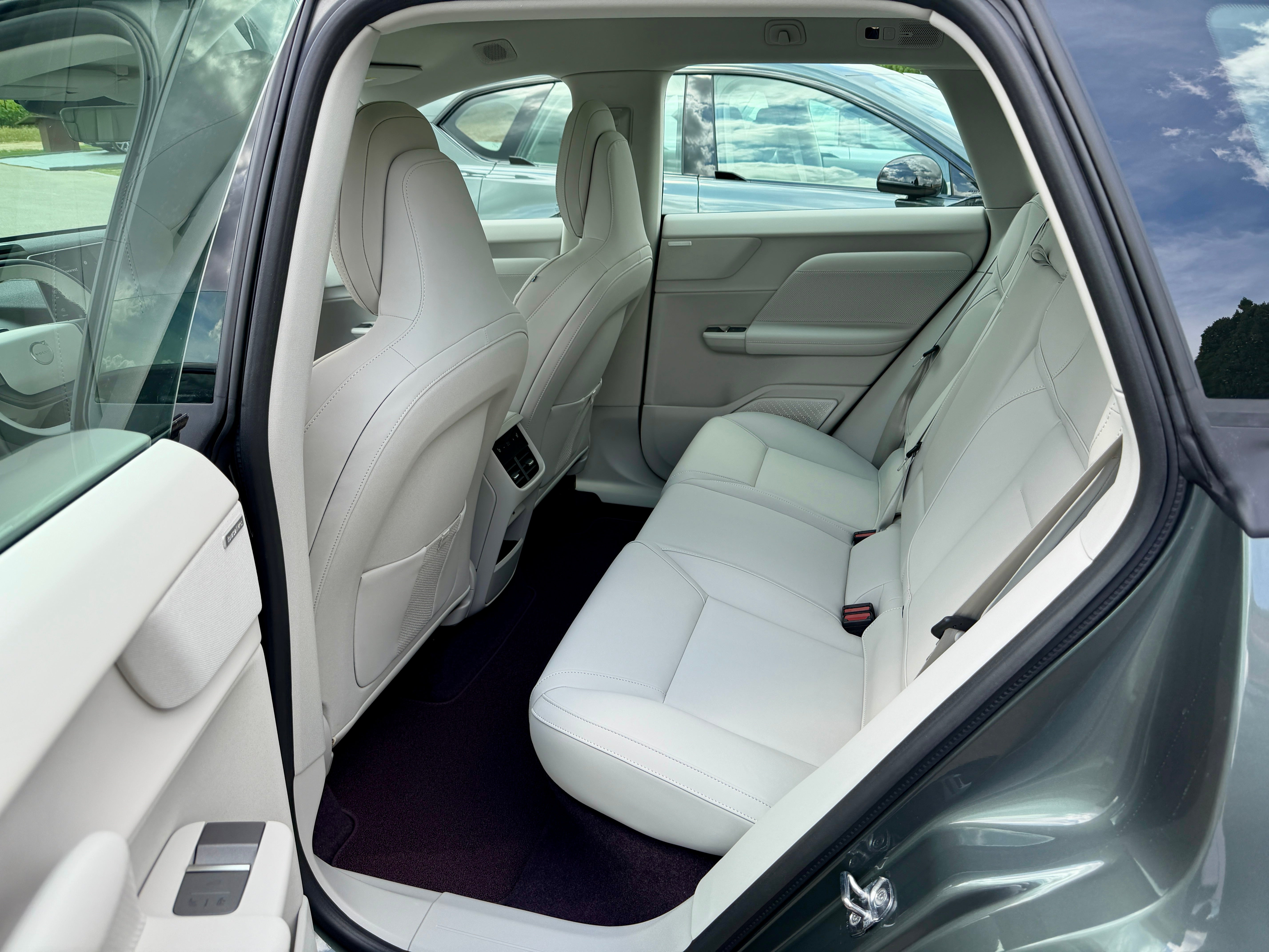 Space and the view out are impressive in the back of the new Volvo EX60 (Steve Fowler)