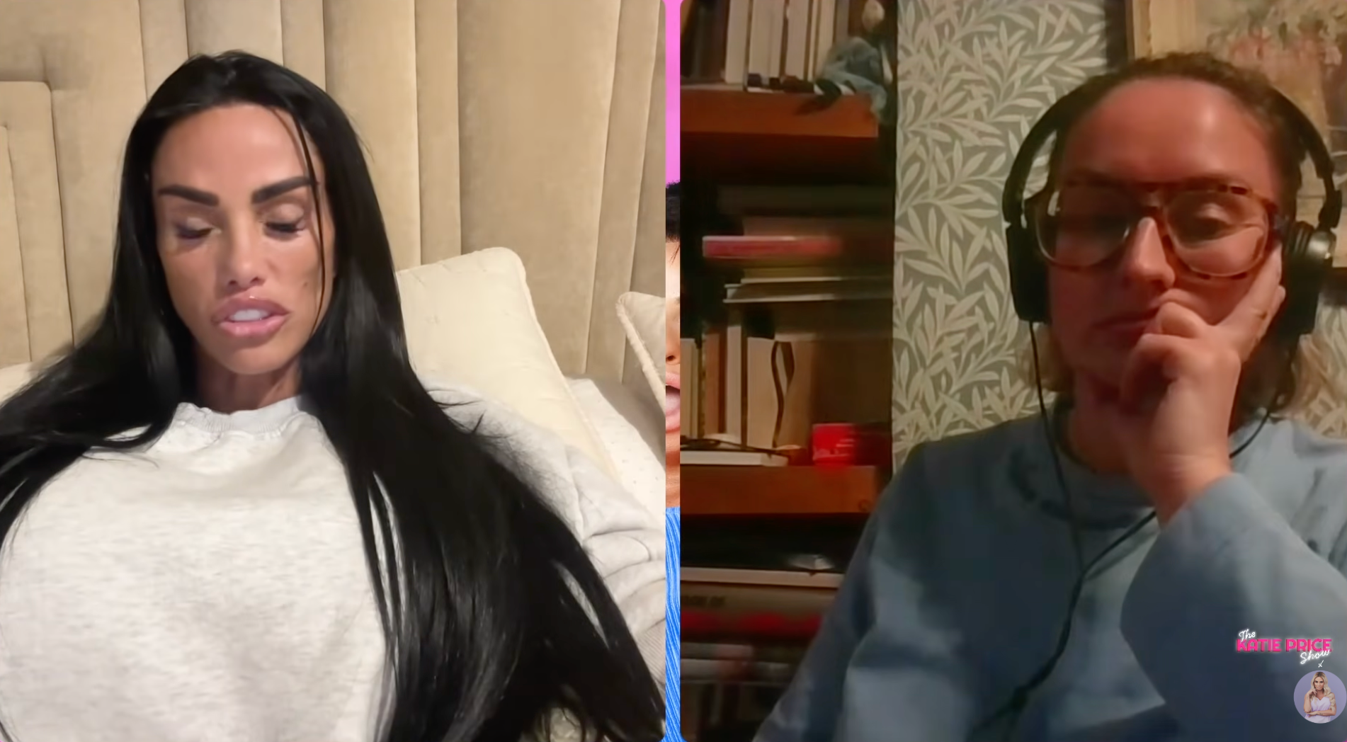 Katie Price and her sister on their podcast (YouTube/The Katie Price Show)