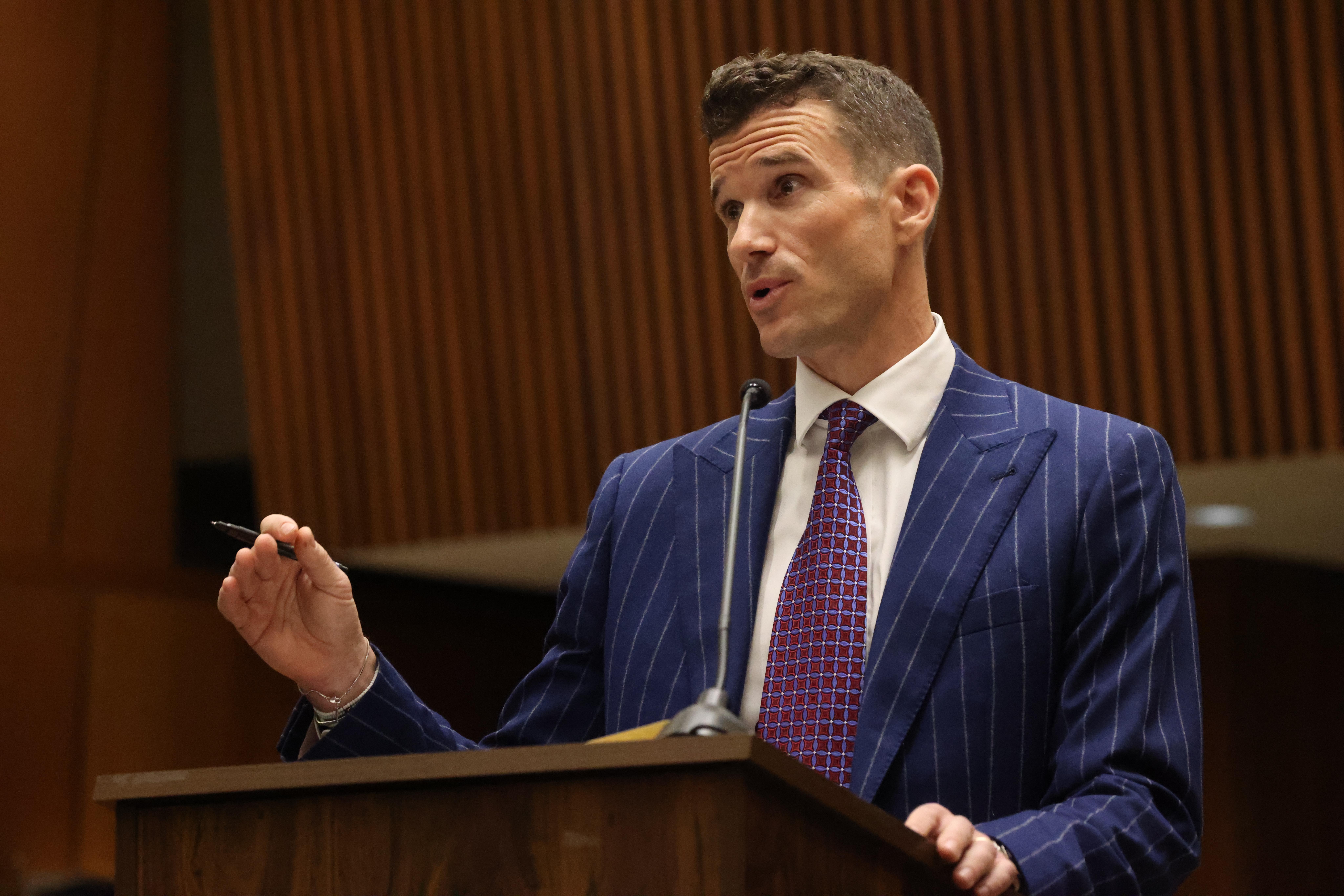 Los Angeles Deputy District Attorney Alexander Bott requests that Ivanna Lisette Ortiz, 35, not receive less bail during her arraignment for attempted murder and multiple felonies (Getty)