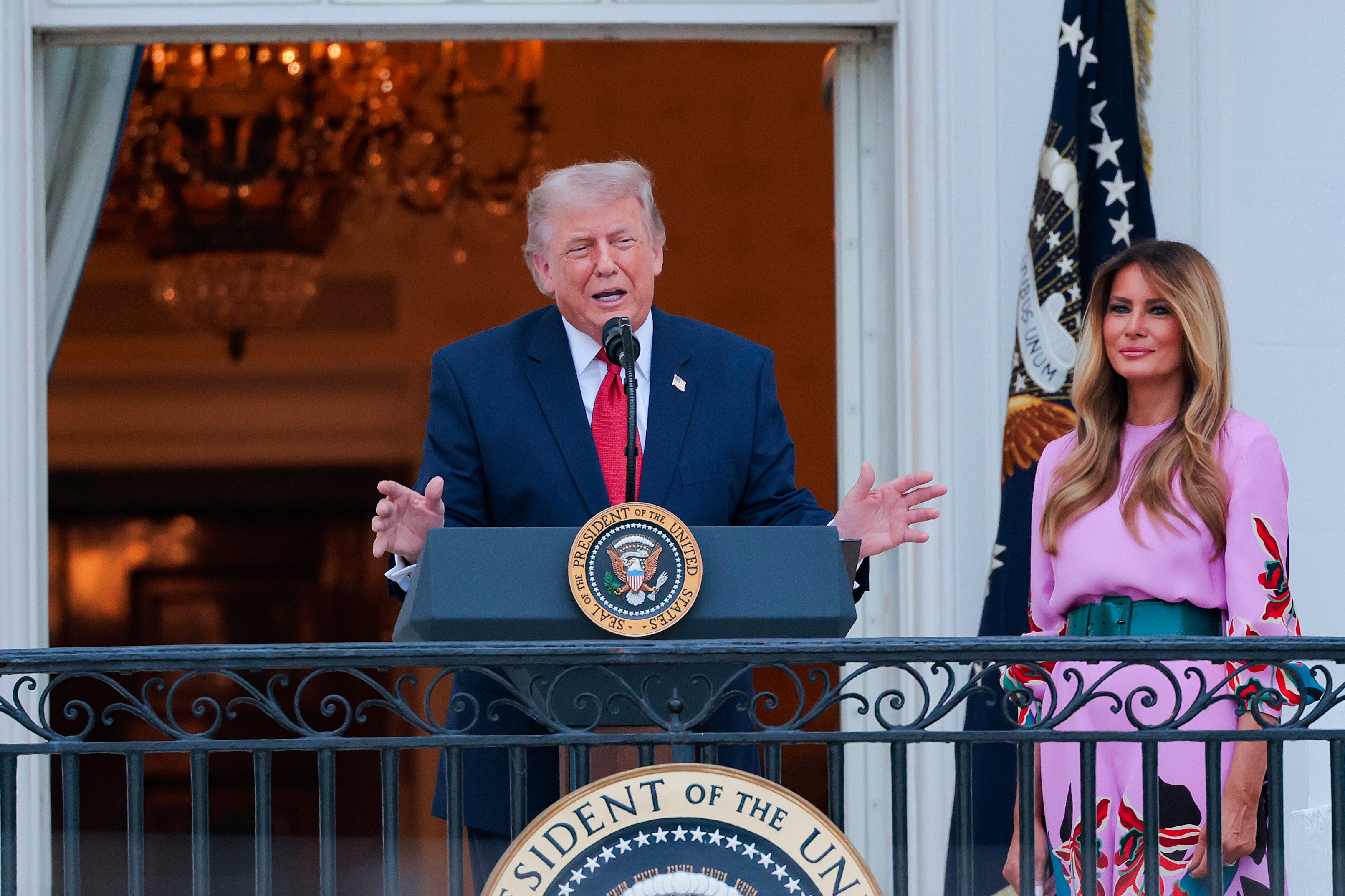 In typical fashion, Trump boasted about what he called the “hottest country anywhere in the world” under his leadership at the White House Congressional Picnic Tuesday night