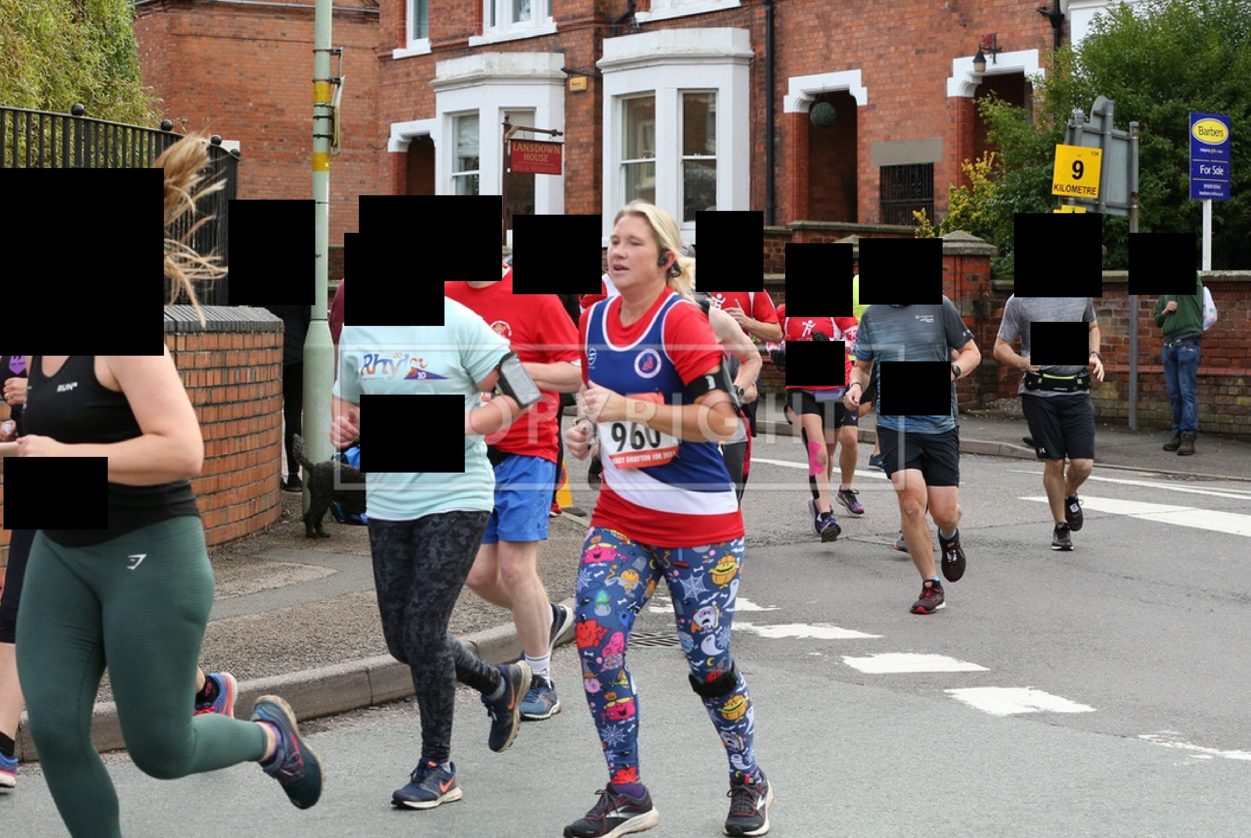 Helen Green, 49, was caught taking part in a 10k race in Market Drayton, Shropshire