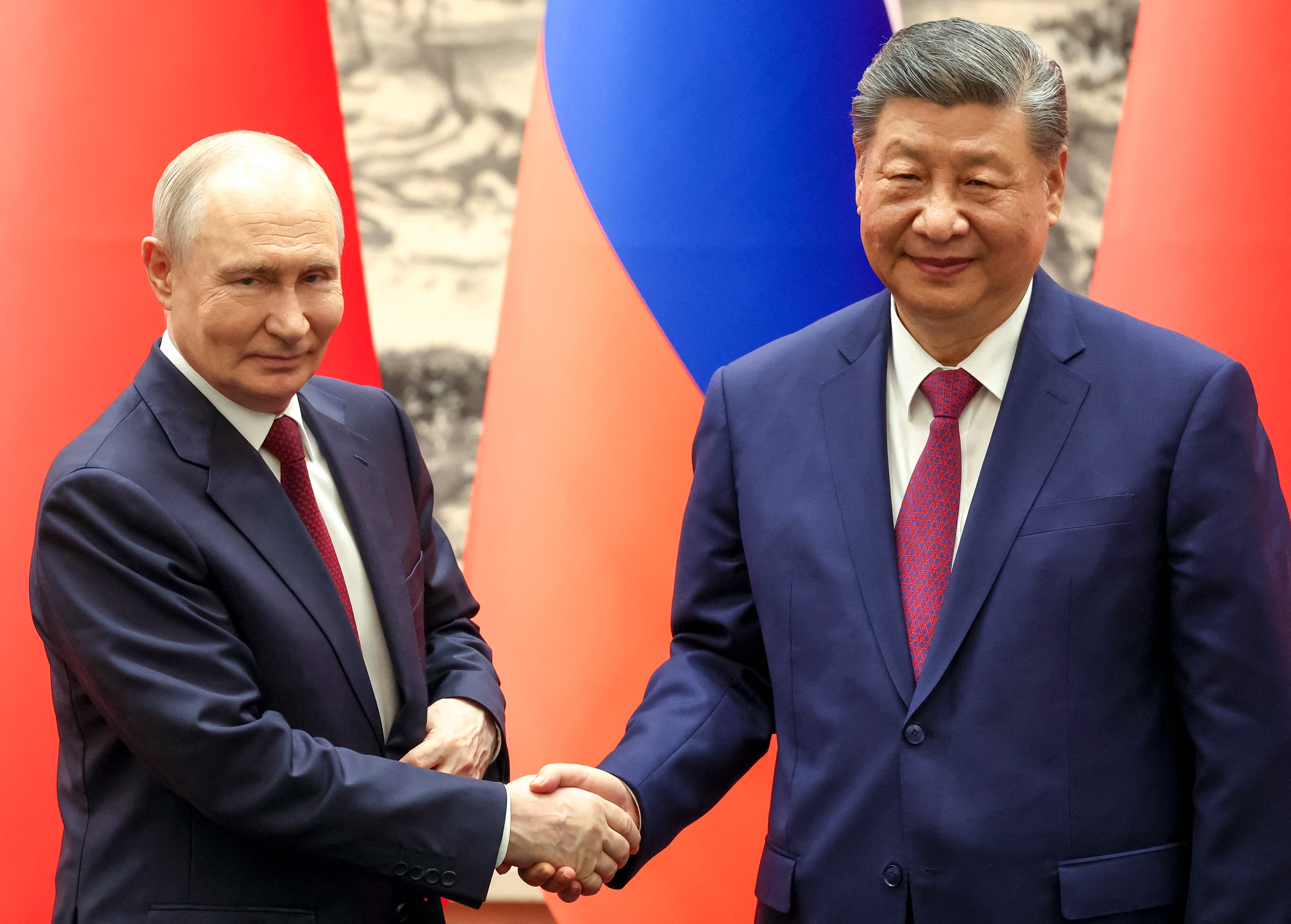 Xi and Putin at the summit in Beijing